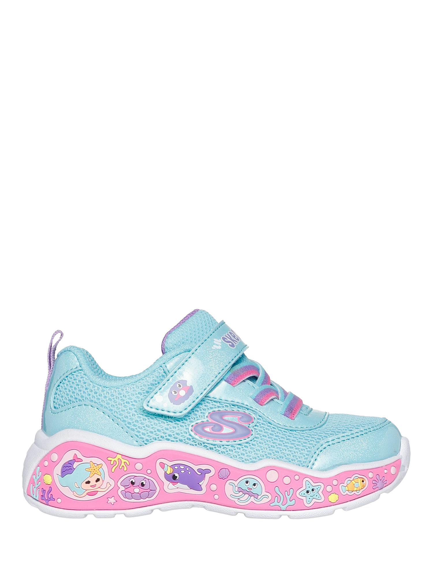 Skechers Kids' Play Scene Fun Squad Trainers, Turquoise/Multi