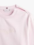 Tommy Hilfiger Adaptive Logo Zip Shoulder Sweatshirt, Light Pink