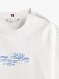 Tommy Hilfiger Adaptive Shoulder Zip Script Logo Sweatshirt, Ecru