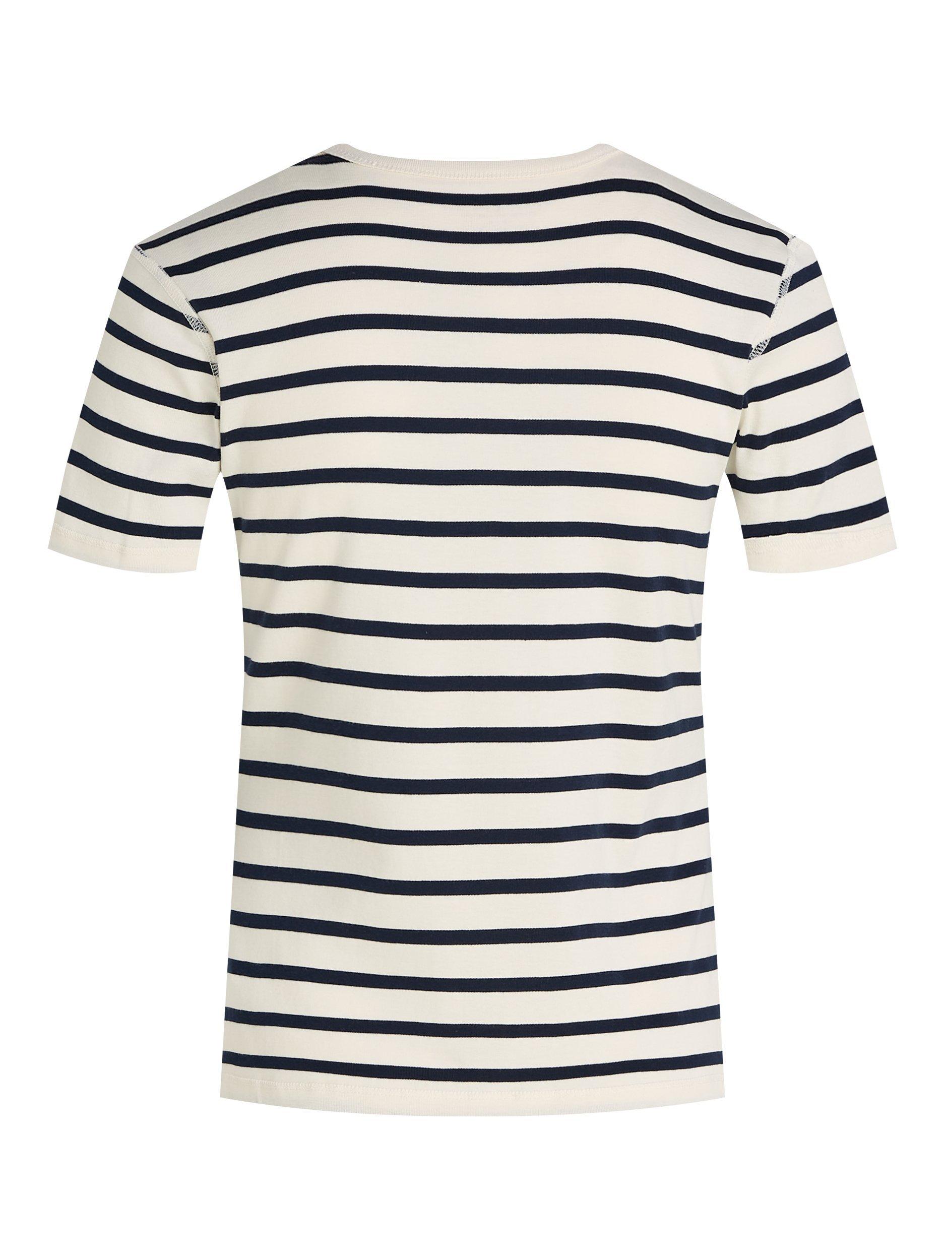 Product image 2 of 2, which shows Tommy Hilfiger Adaptive Cody Stripe Slim Fit T-Shirt, White/Black, M