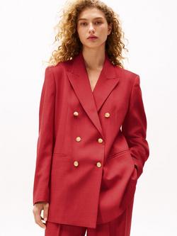 Tommy Hilfiger x Sofia Richie Grainge Double Breasted Blazer, Medium Red, Medium Red