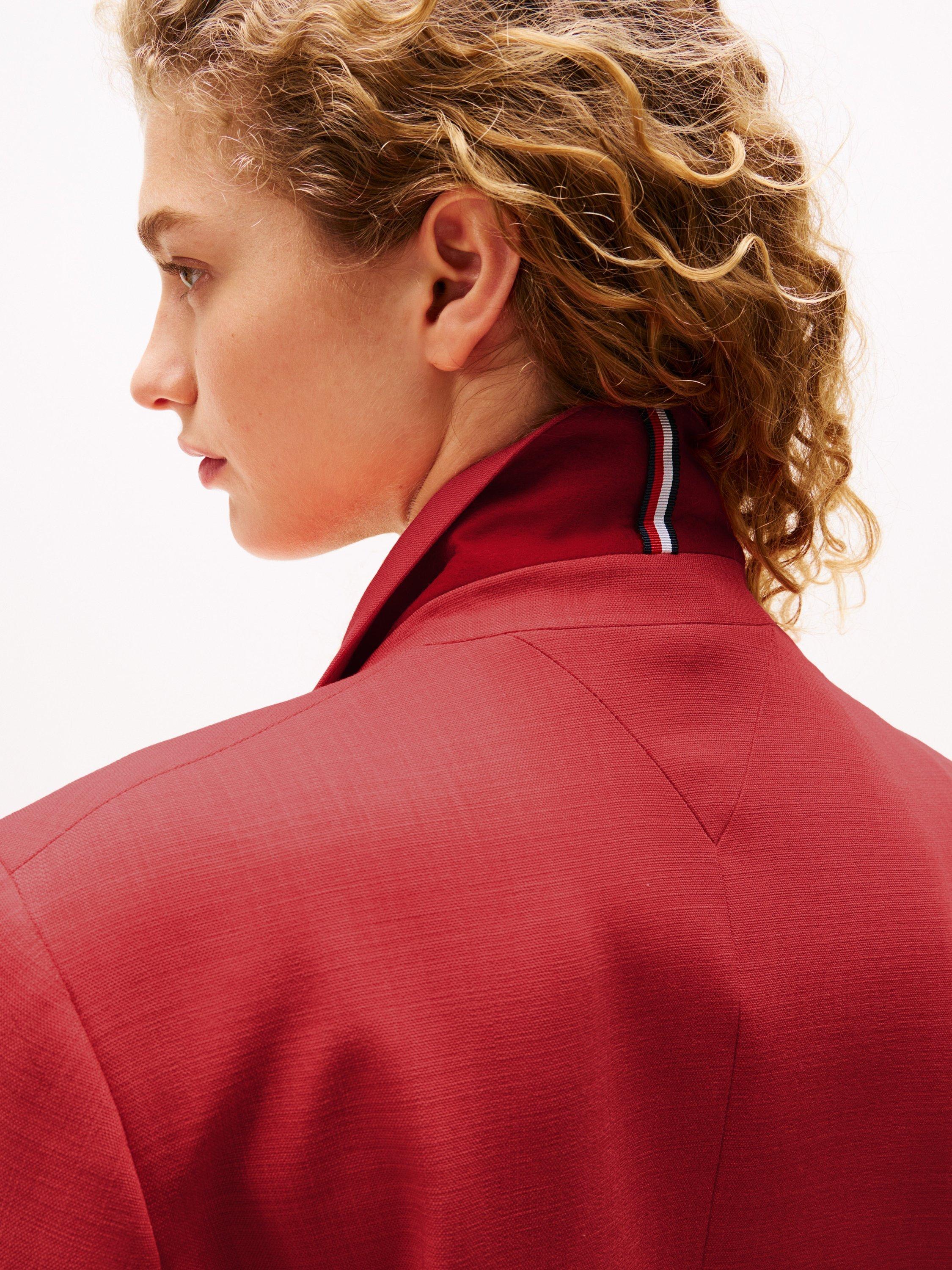 Product image 5 of 5, which shows Tommy Hilfiger x Sofia Richie Grainge Double Breasted Blazer, Medium Red, 6