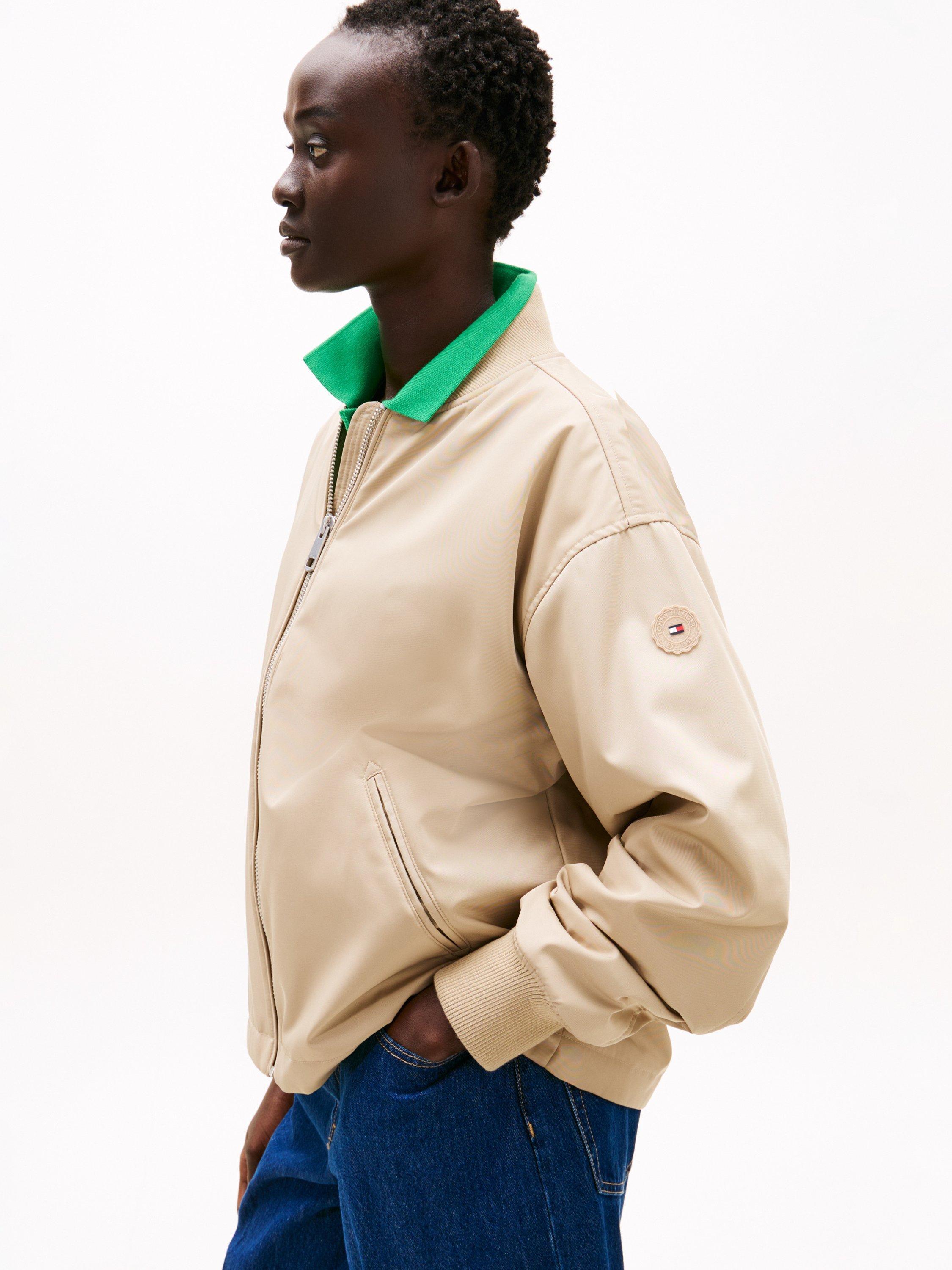 Product image 4 of 6, which shows Tommy Hilfiger Casual Bomber Jacket, Sandalwood, XS