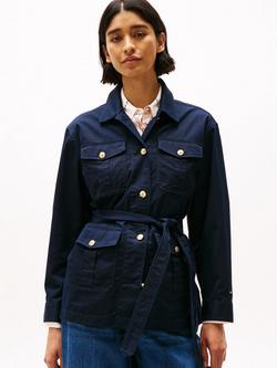 Tommy Hilfiger Belted Utility Jacket, Dark Night Navy, Dark Night Navy