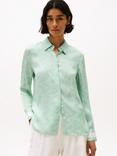 Tommy Hilfiger Abstract Satin Long Sleeve Shirt, Green/Multi