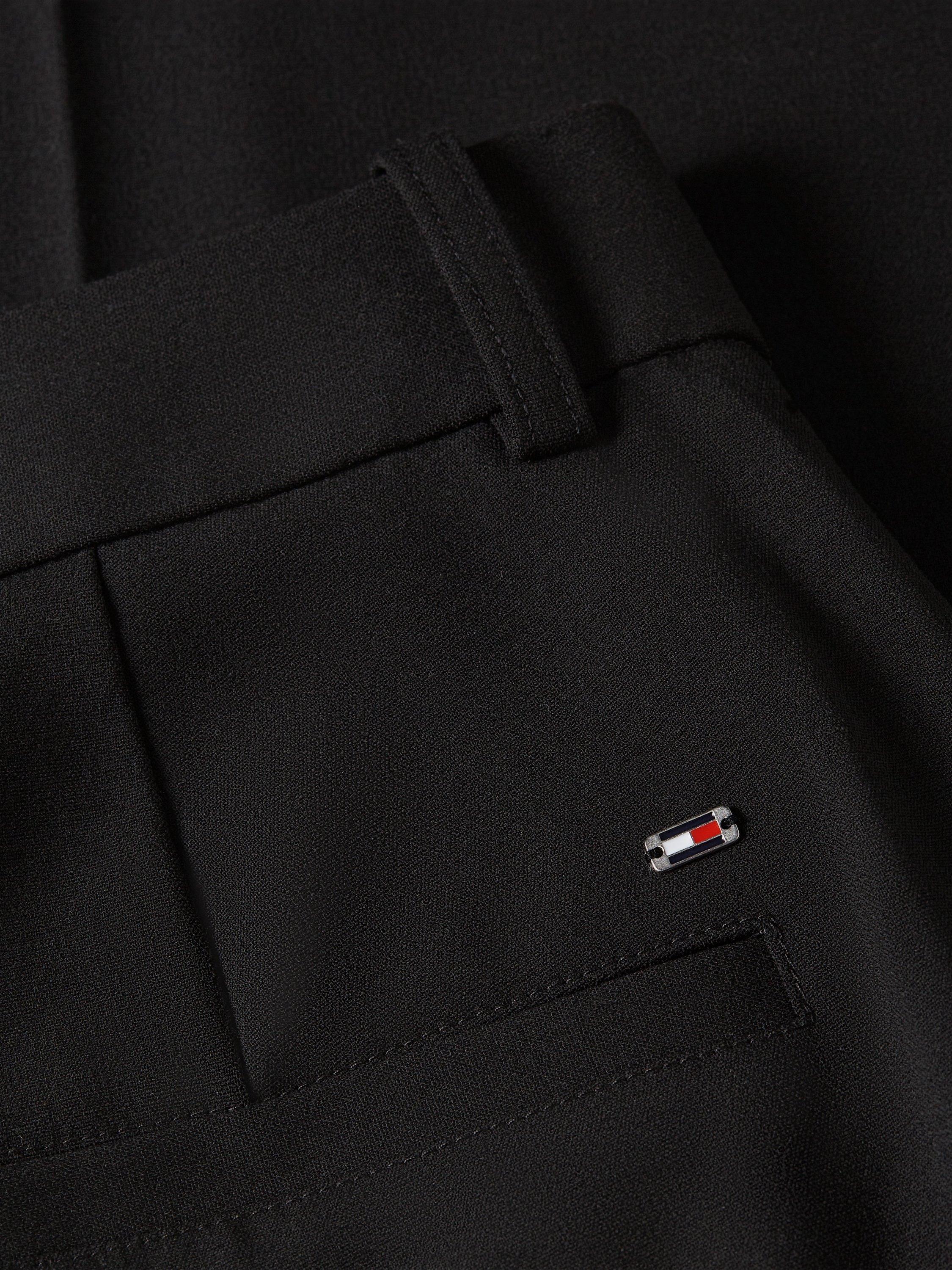 Product image 4 of 7, which shows Tommy Hilfiger Cropped Wide Leg Trousers, Black, 6