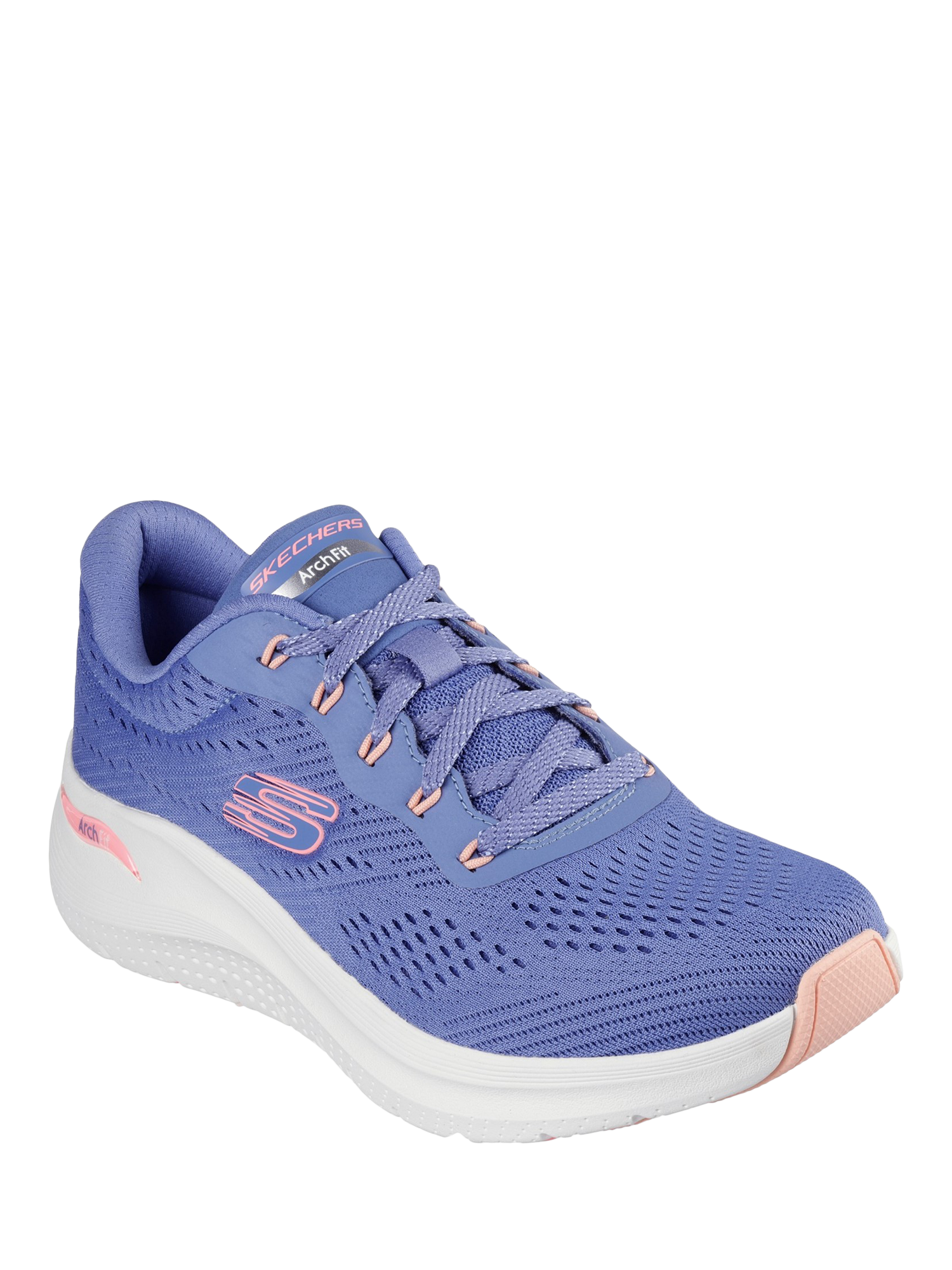 Product image 2 of 2, which shows Skechers Vegan Arch Fit 2.0 Big League Trainers, Blue/Pink, 3