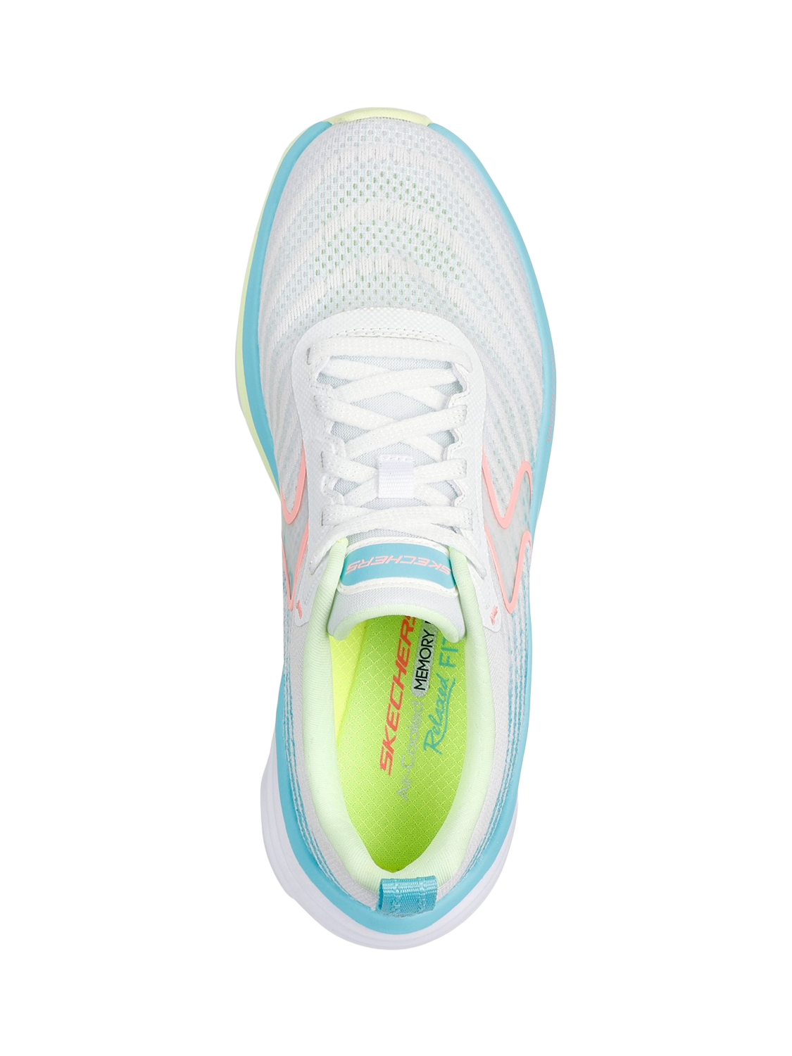 Product image 4 of 4, which shows Skechers Slip-Ins Relaxed Fit D'Lux Vapor Cool Breeze Trainers, White/Multi, 3