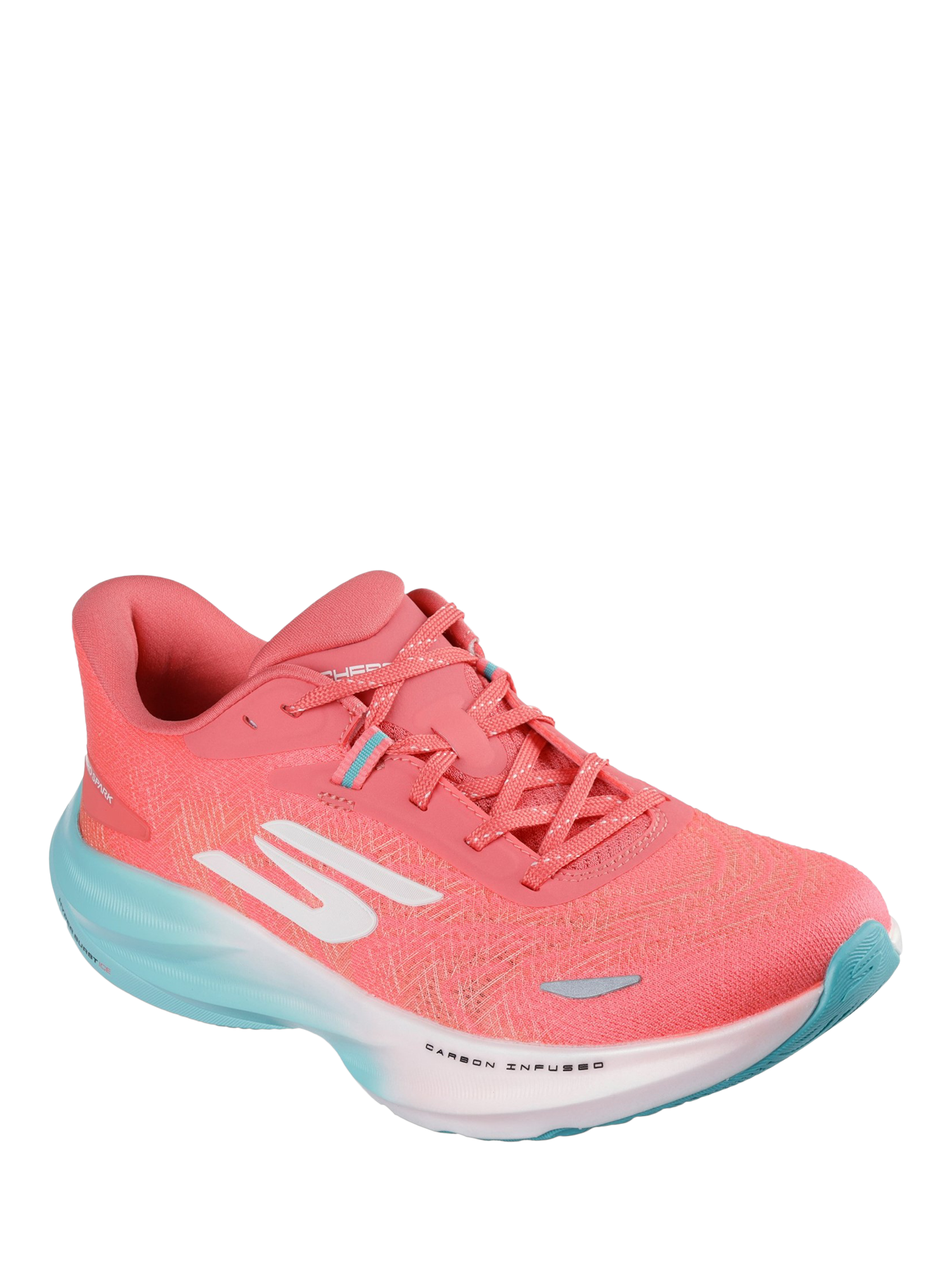 Product image 2 of 4, which shows Skechers GO RUN Ride Running Trainers, Pink/Multi, 3
