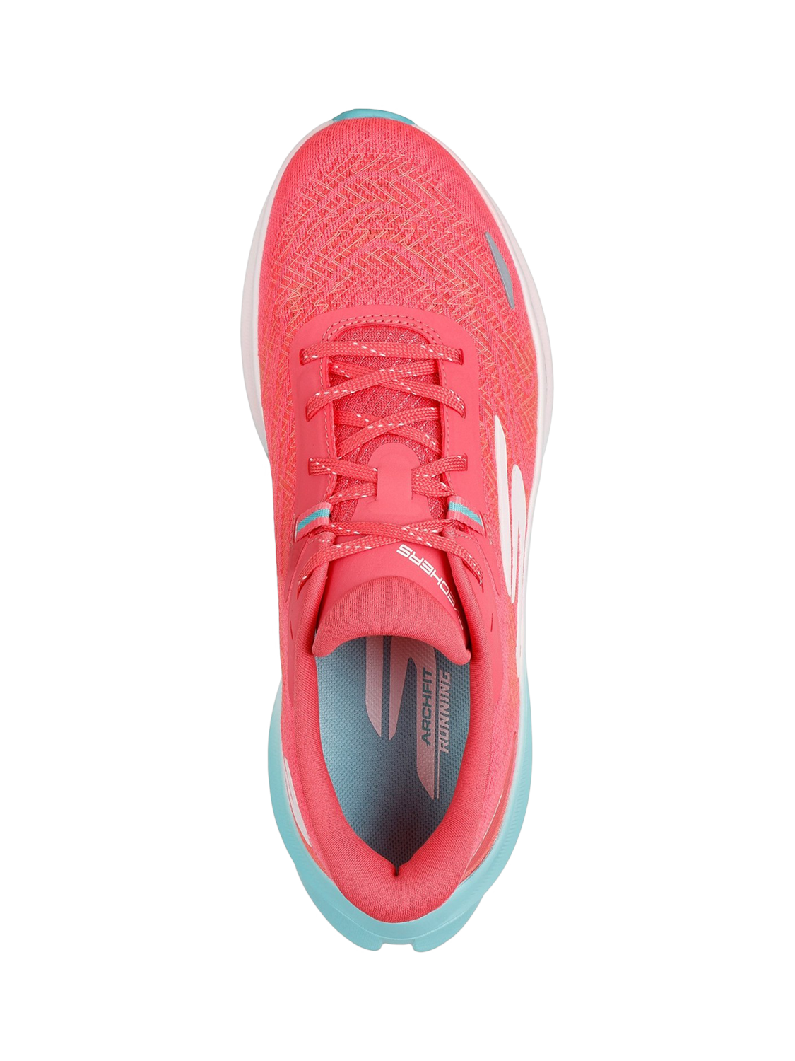 Product image 4 of 4, which shows Skechers GO RUN Ride Running Trainers, Pink/Multi, 3
