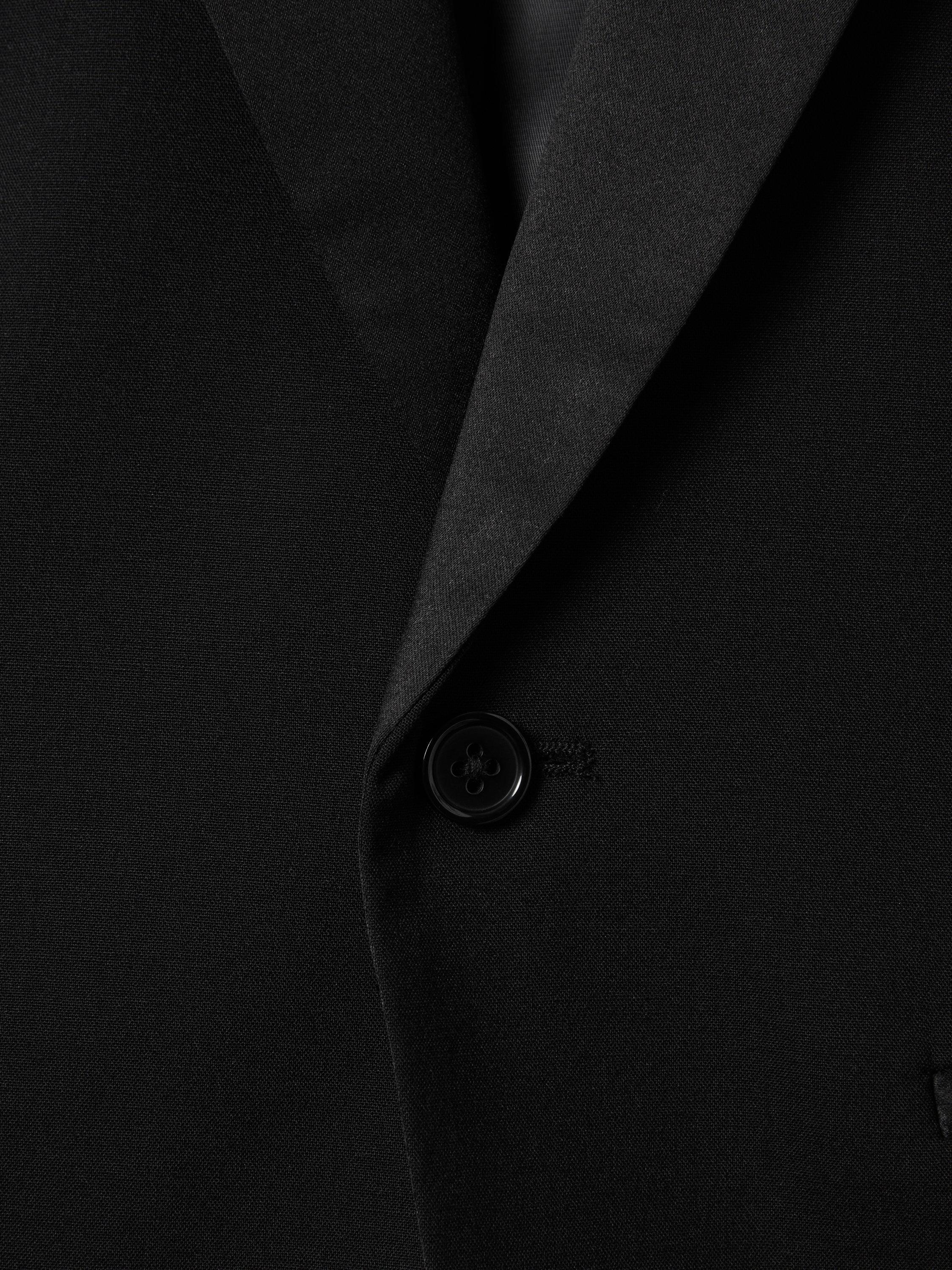 Product image 5 of 5, which shows Reiss Kids' Knightsbridge Wool Blend Single Breasted Blazer, Black, 3-4 years