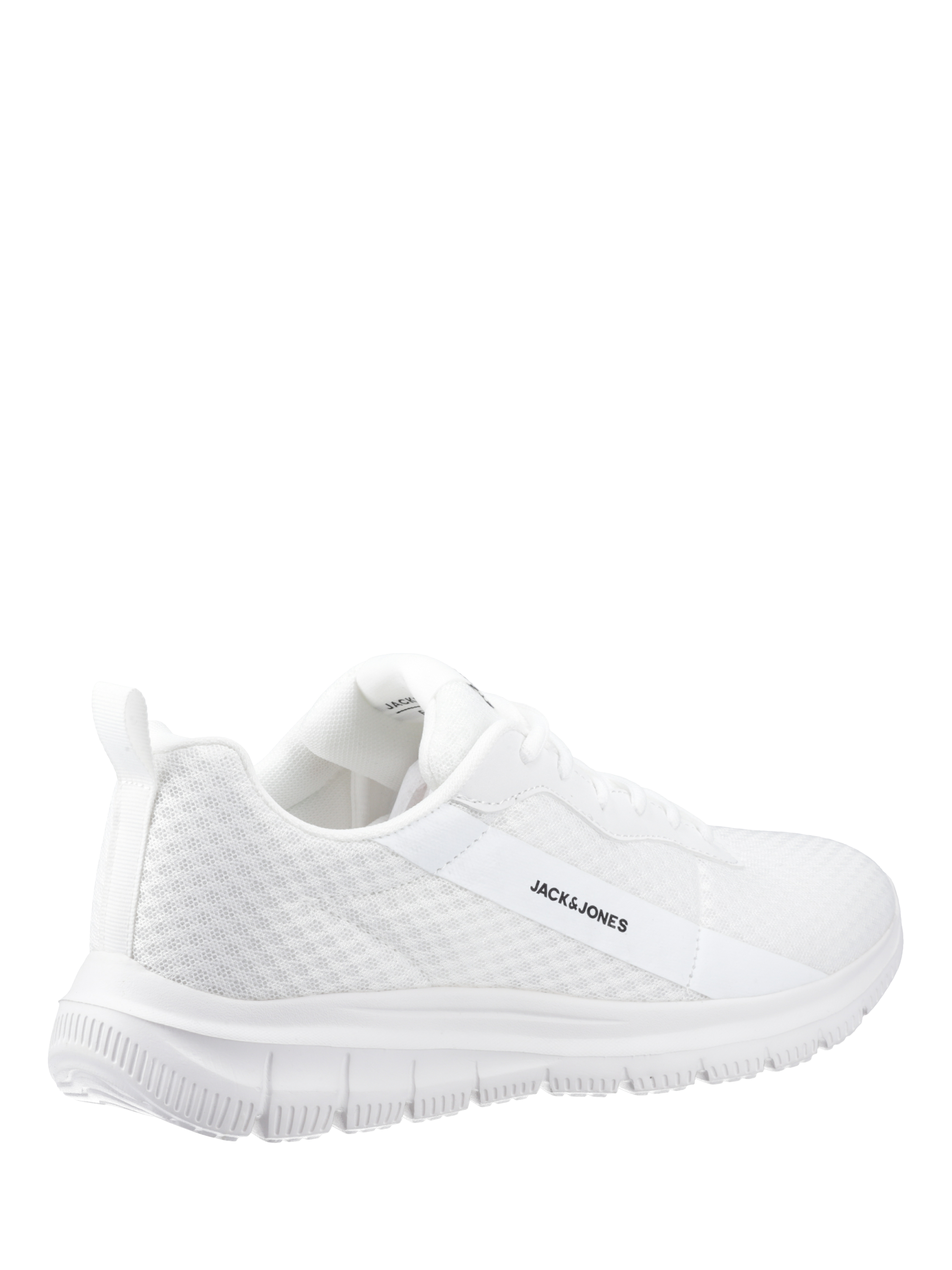 Product image 3 of 5, which shows Jack & Jones Taylor Mesh Lace Up Trainers, Bright White, 7