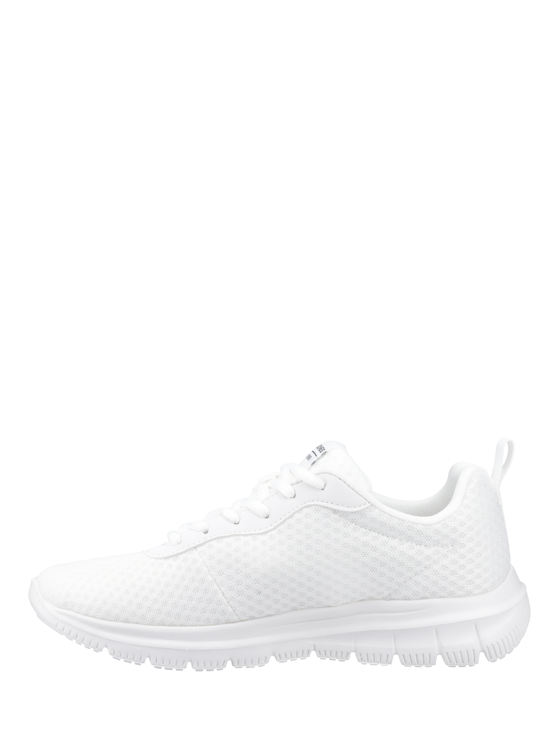 Product image 5 of 5, which shows Jack & Jones Taylor Mesh Lace Up Trainers, Bright White, 7