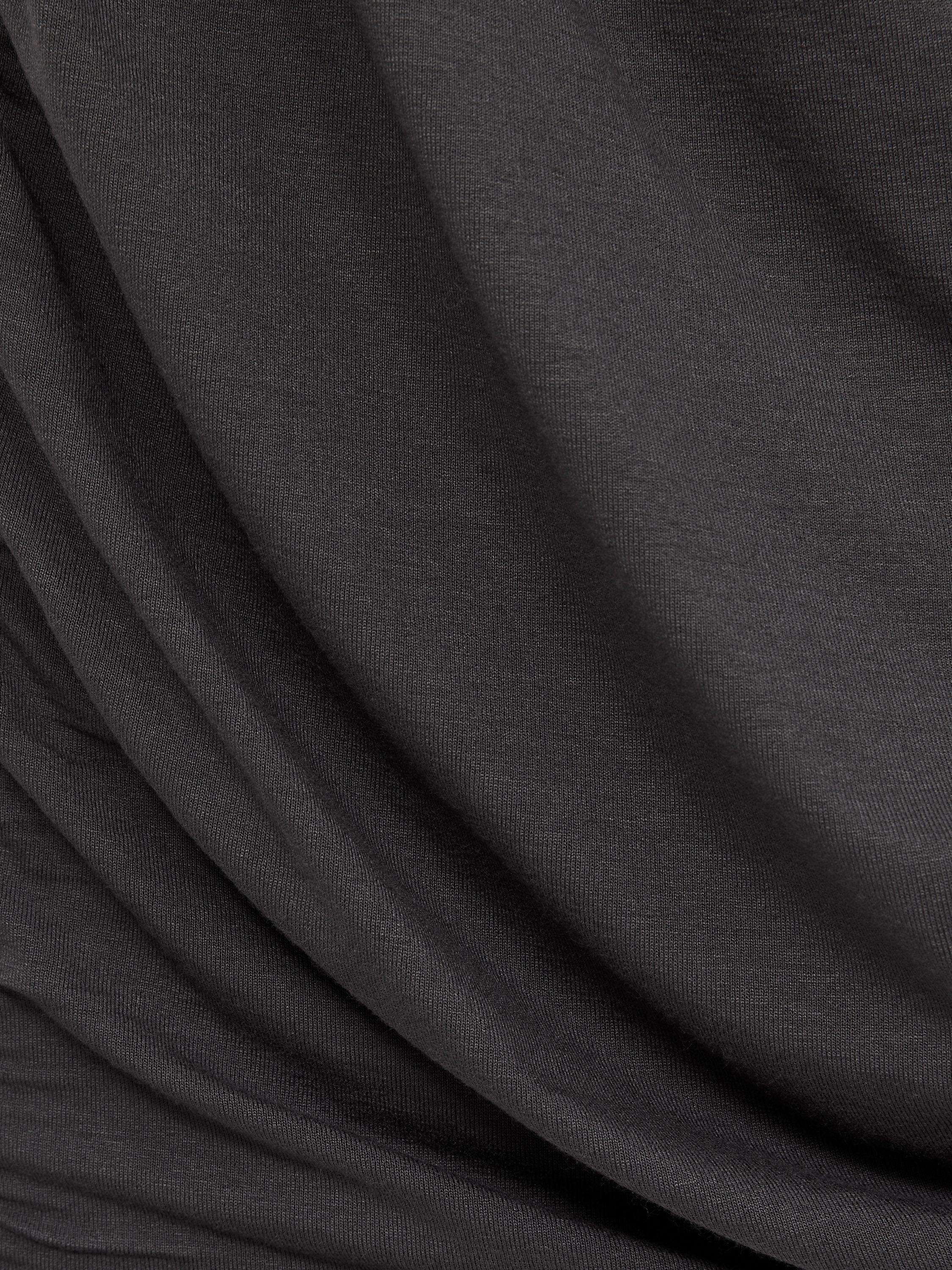 Product image 2 of 5, which shows Reiss Ari Ruched Jersey Mini Dress, Charcoal, XS