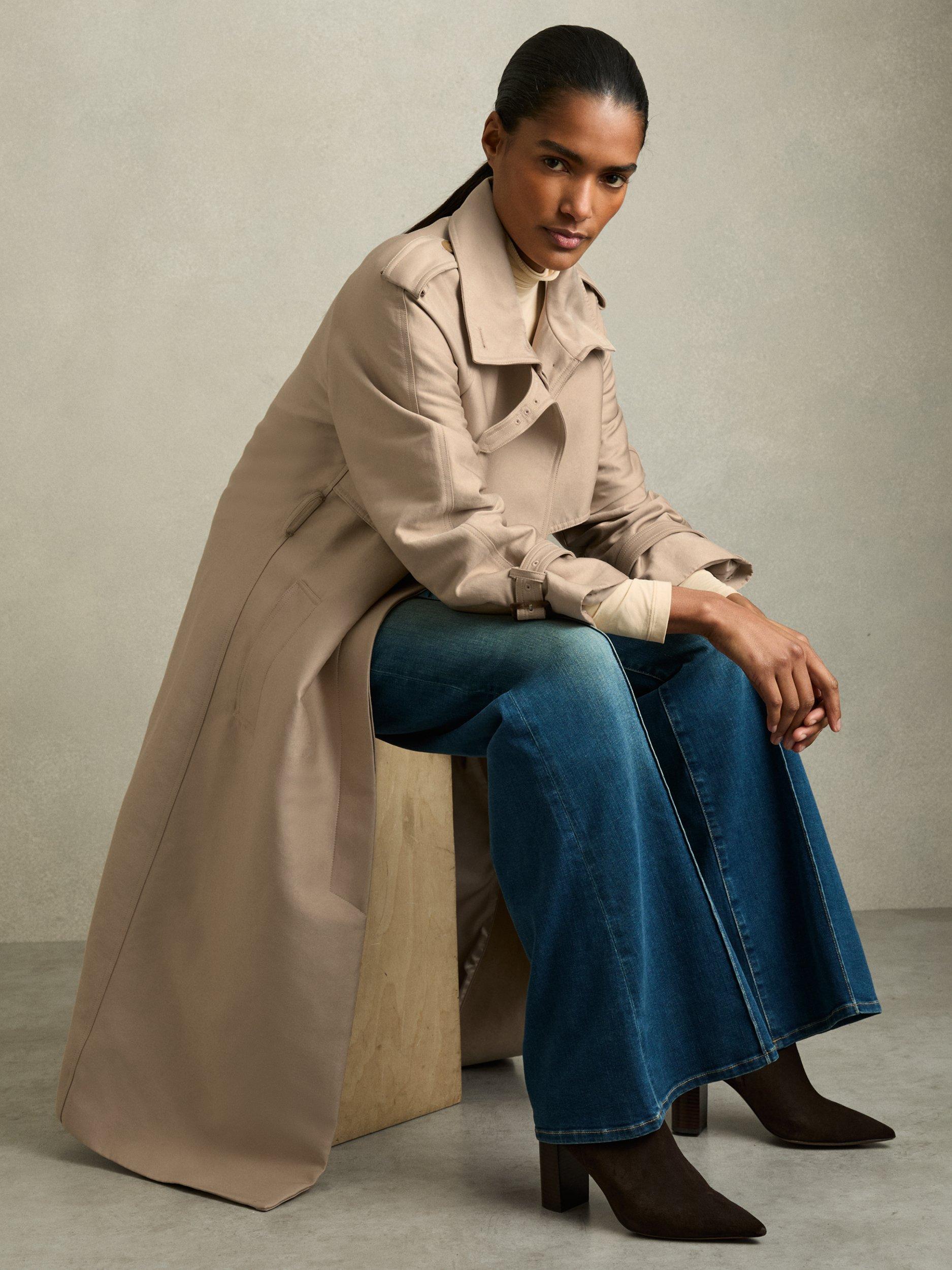 Product image 2 of 5, which shows Reiss August Single Breasted Trench Coat, Neutral, 6