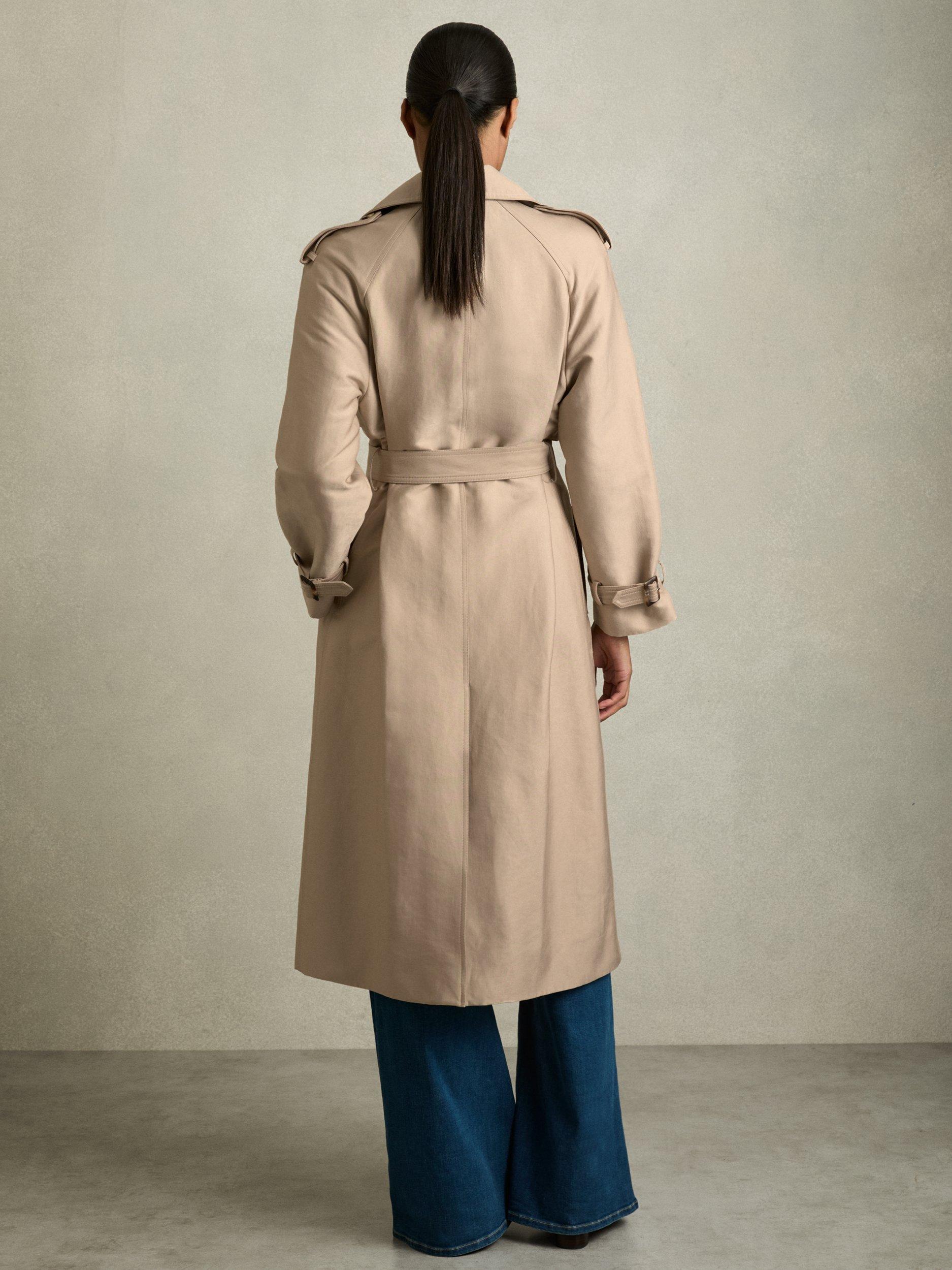 Product image 5 of 5, which shows Reiss August Single Breasted Trench Coat, Neutral, 6