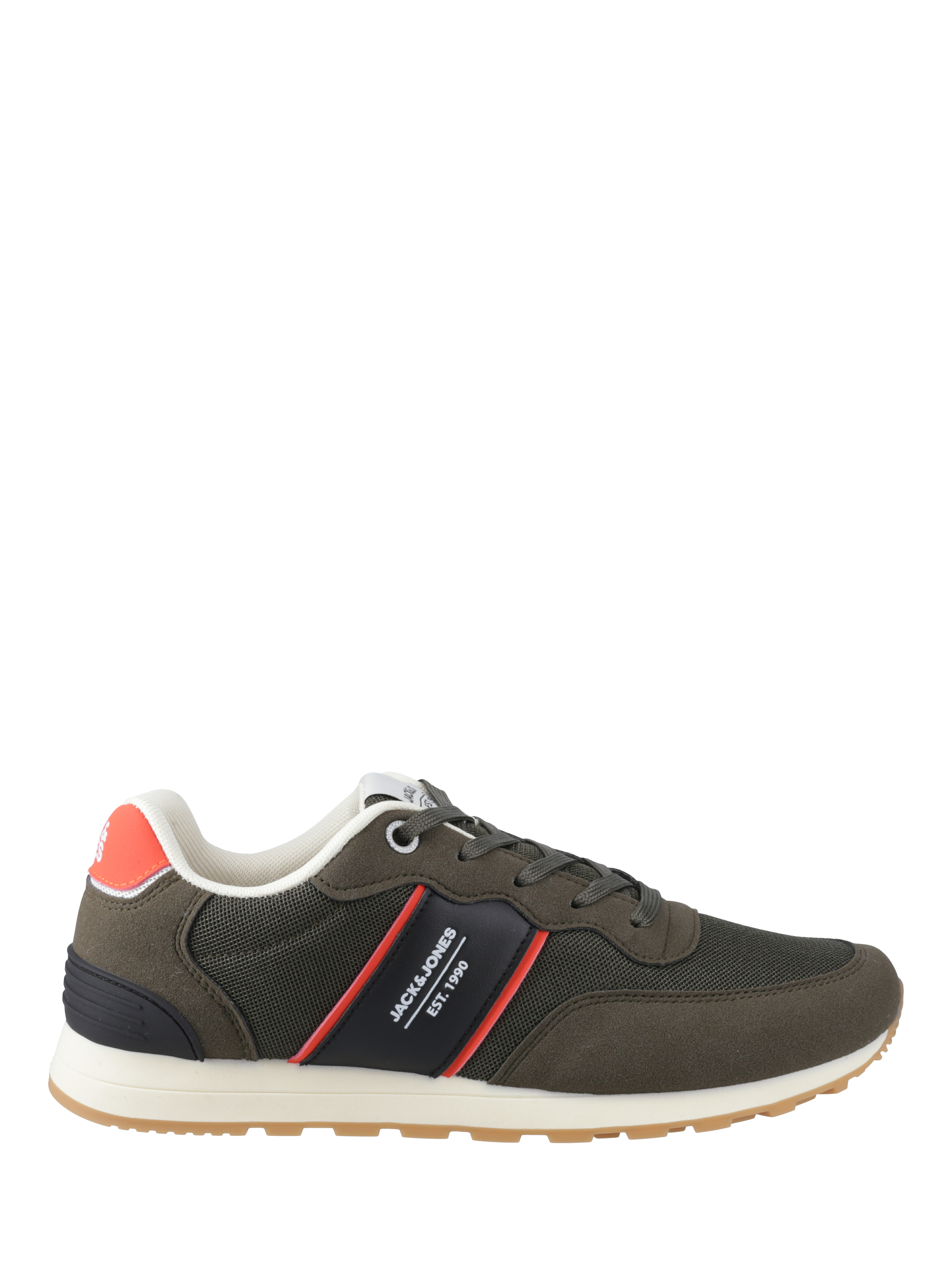 Product image 1 of 5, which shows Jack & Jones Spirit Runner Trainers, Olive Night, 7