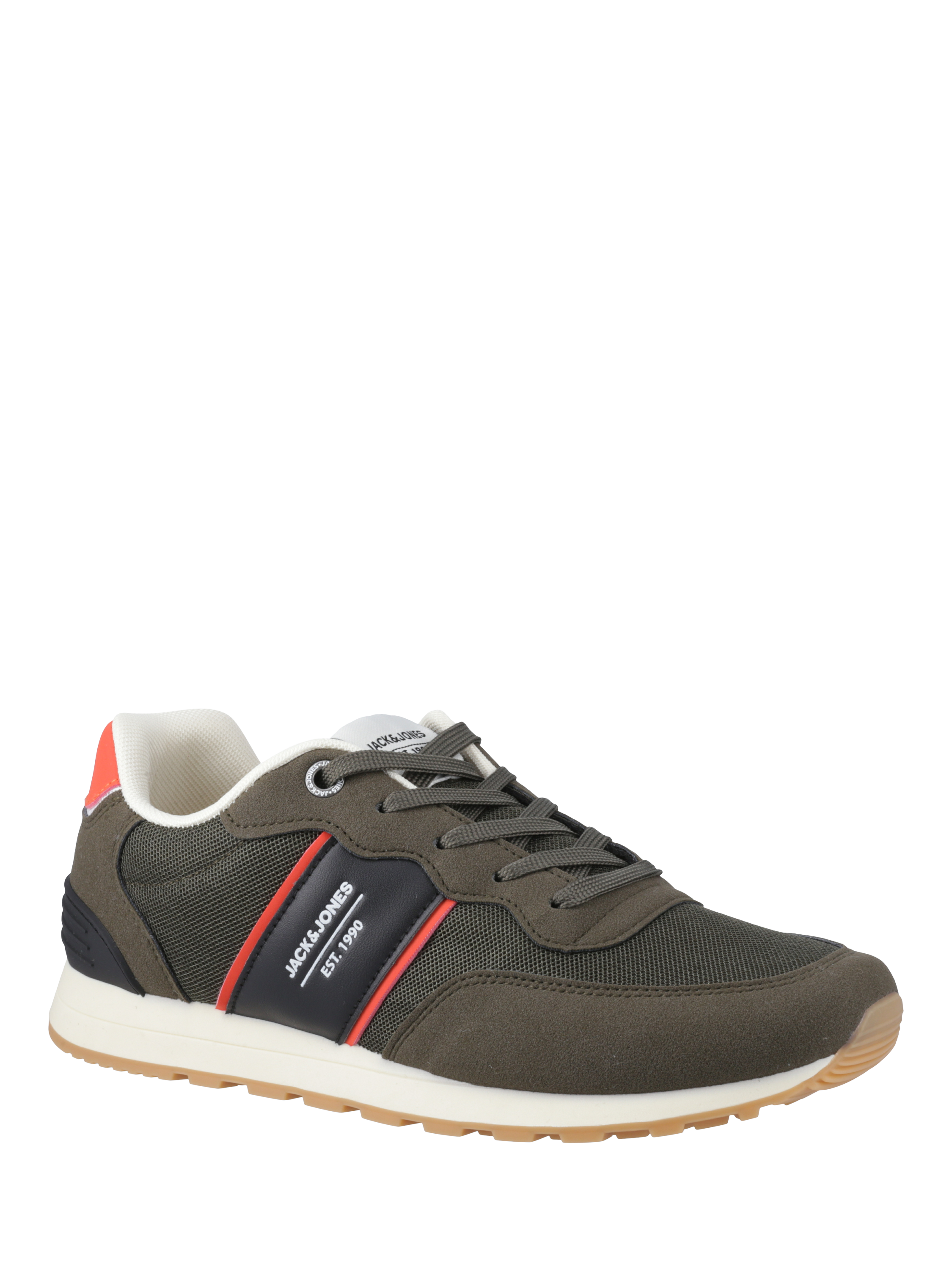 Product image 2 of 5, which shows Jack & Jones Spirit Runner Trainers, Olive Night, 7