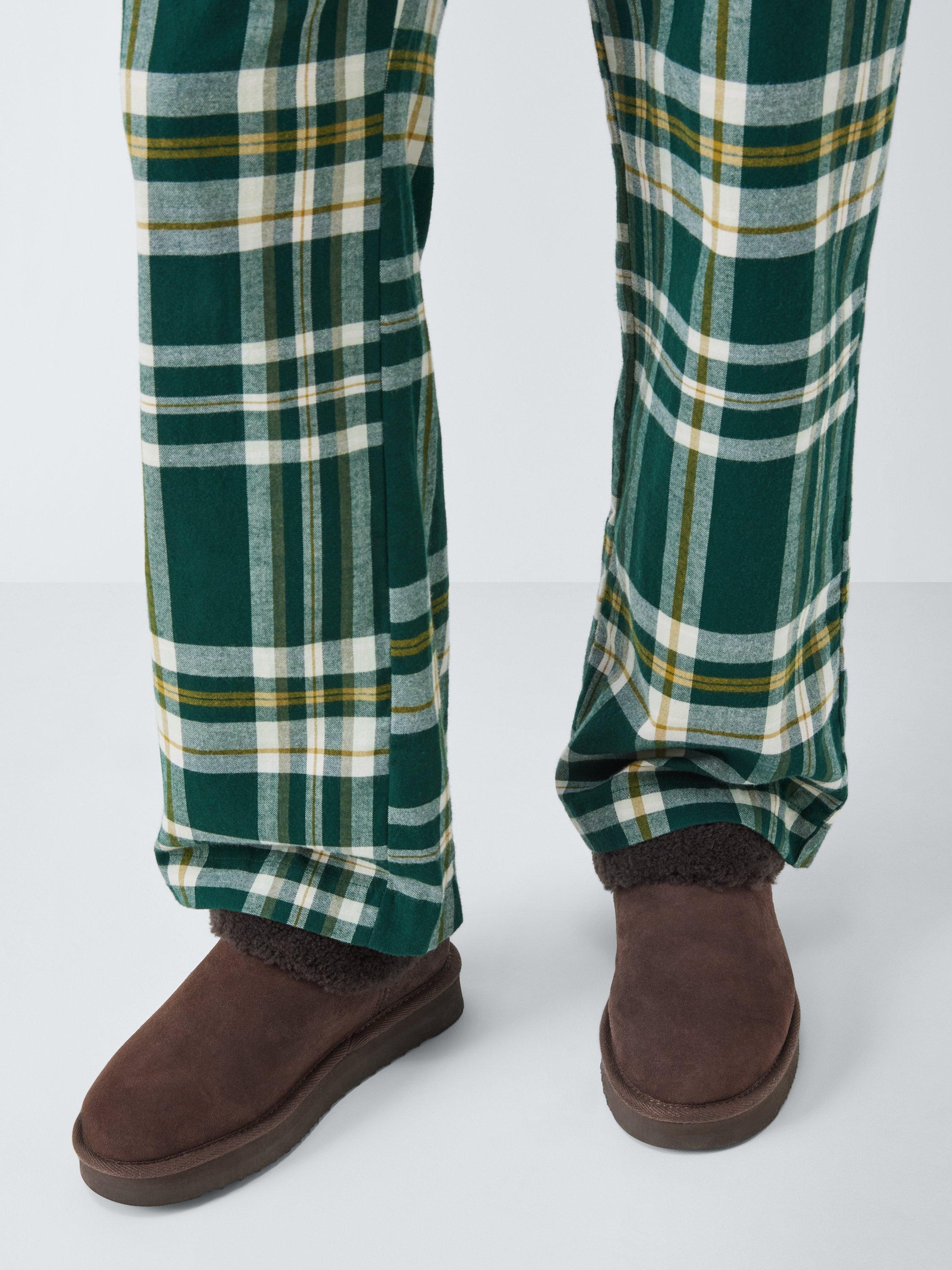 Product image 2 of 5, which shows John Lewis Flatform Sheepskin Slipper Boots, Chocolate, 3