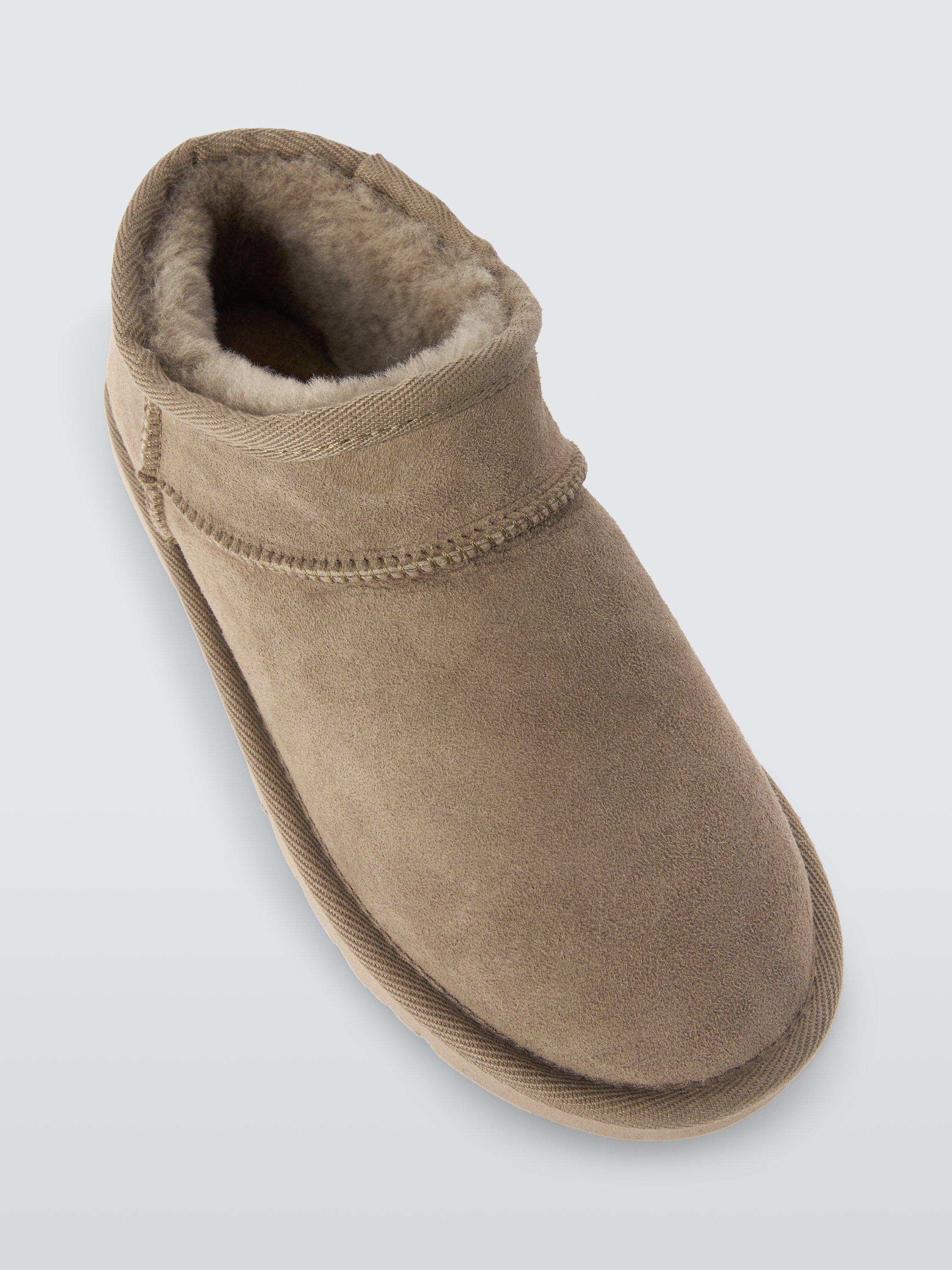 Product image 4 of 4, which shows John Lewis Sheepskin Cropped Slipper Boots, Grey, 3