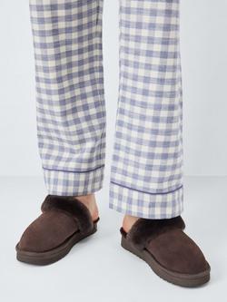 John Lewis Sheepskin Flatform Mule Slippers - view 2, Brown