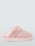 John Lewis Sheepskin Flatform Mule Slippers, Pink