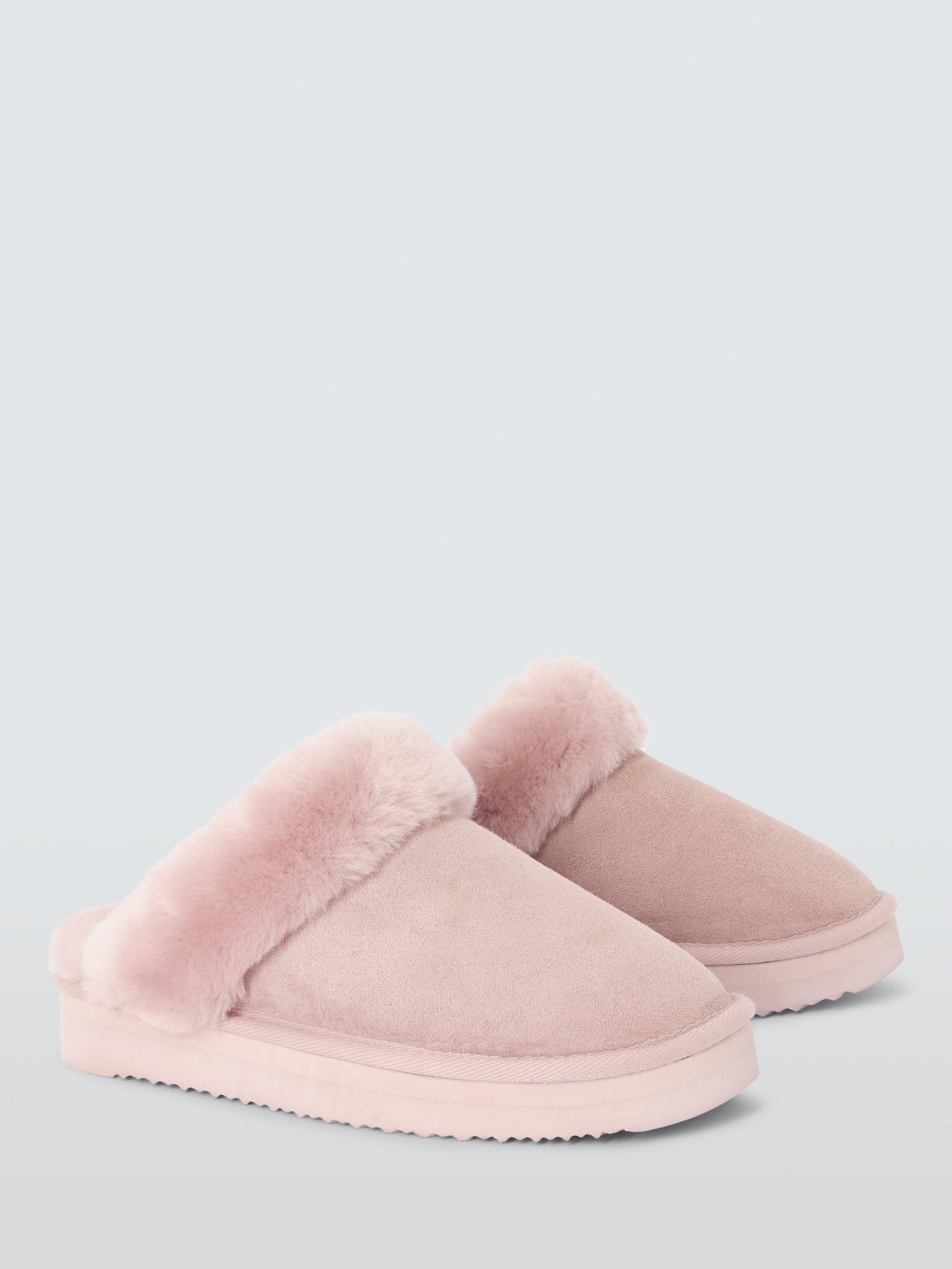 Product image 3 of 5, which shows John Lewis Sheepskin Flatform Mule Slippers, Pink, 3