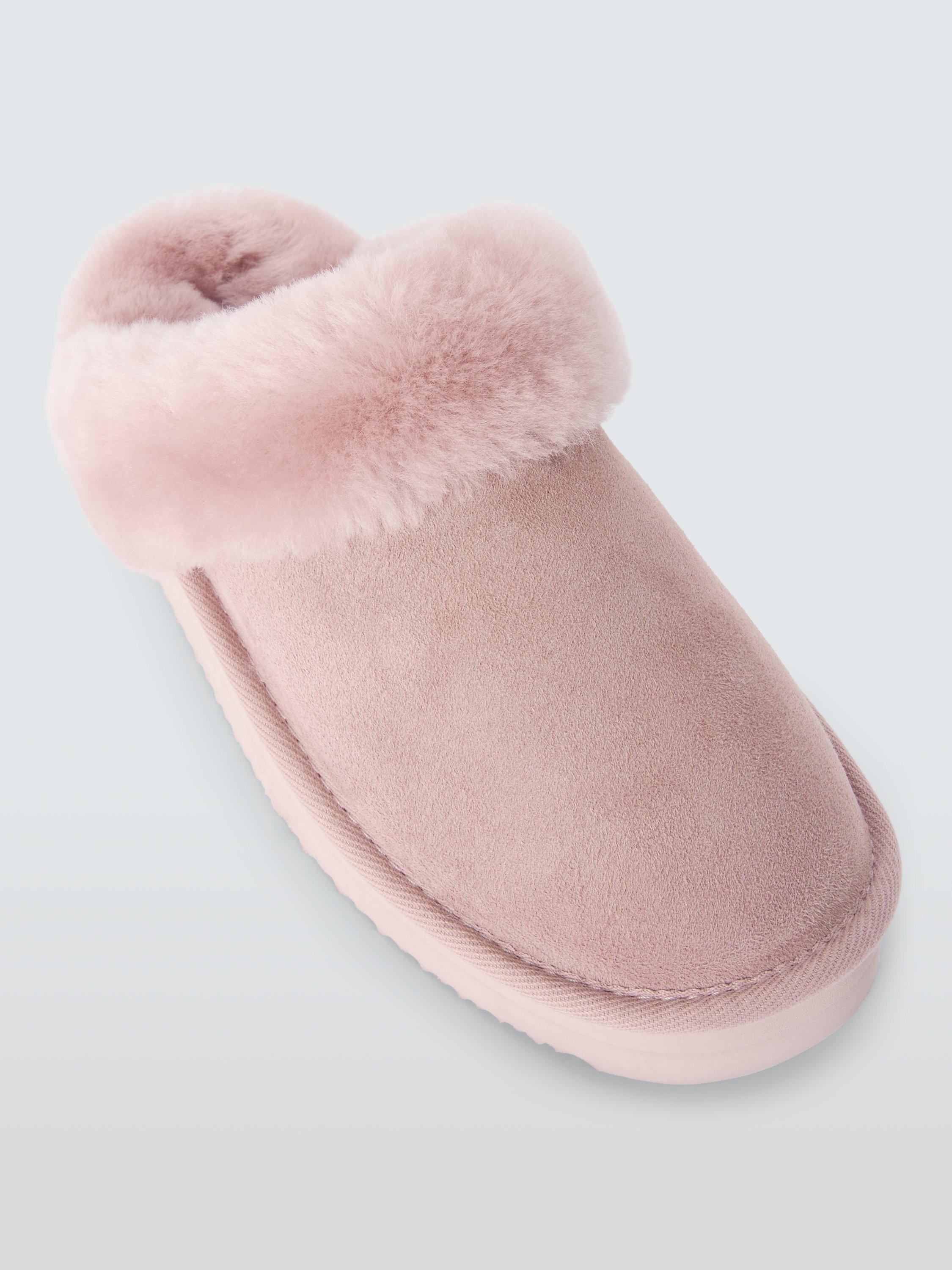 Product image 5 of 5, which shows John Lewis Sheepskin Flatform Mule Slippers, Pink, 3