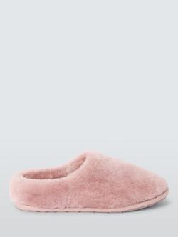 John Lewis Shearling Mule Slippers, Pink