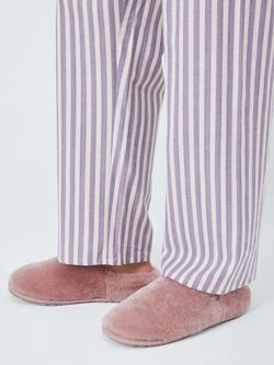 John Lewis Shearling Mule Slippers - view 2, Pink