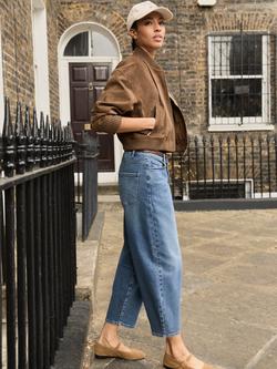 Baukjen Nixi Organic Cotton Rich Barrel Leg Jeans, Vintage Wash - view 2, Vintage Wash