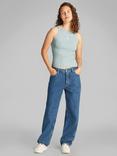Calvin Klein Monogram Logo Ribbed Tank Top