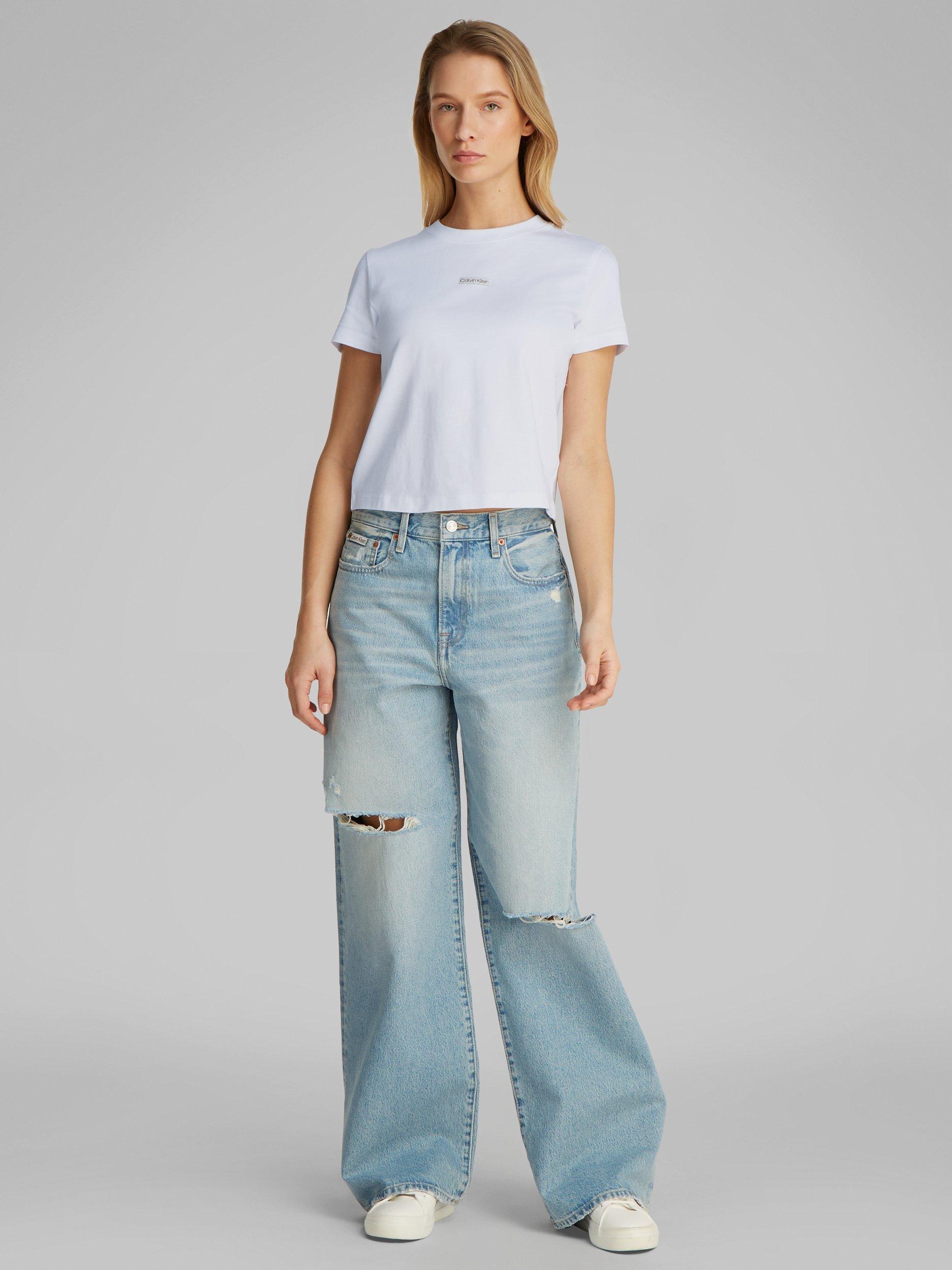 Product image 2 of 6, which shows Calvin Klein Logo Baby T-Shirt, Brilliant White, M