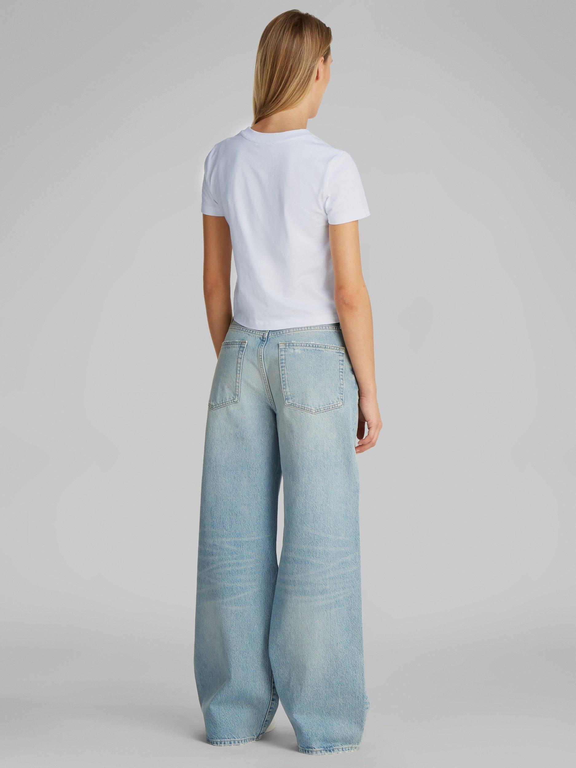 Product image 3 of 6, which shows Calvin Klein Logo Baby T-Shirt, Brilliant White, M