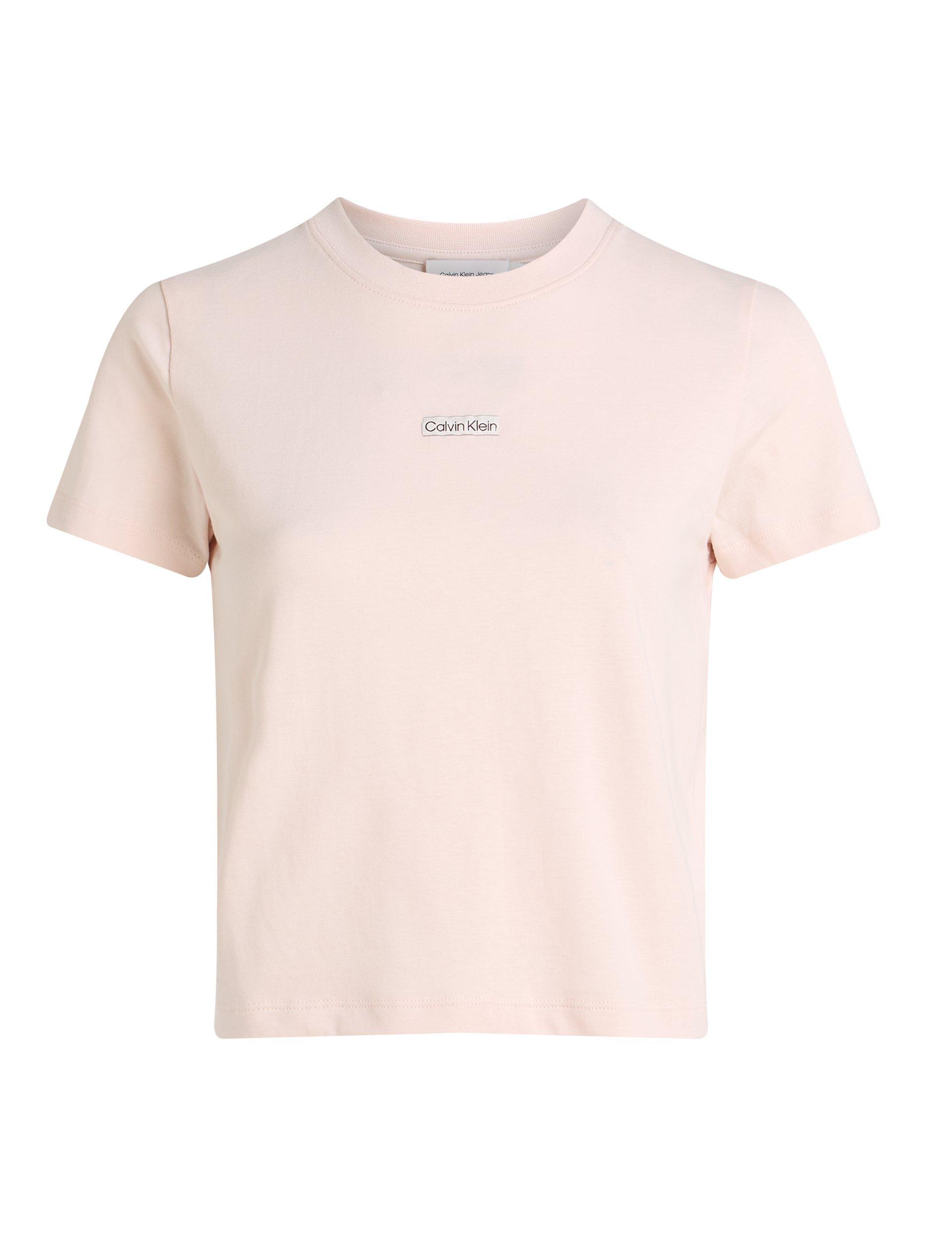 Product image 5 of 6, which shows Calvin Klein Logo Baby T-Shirt, Silver Peony, XS