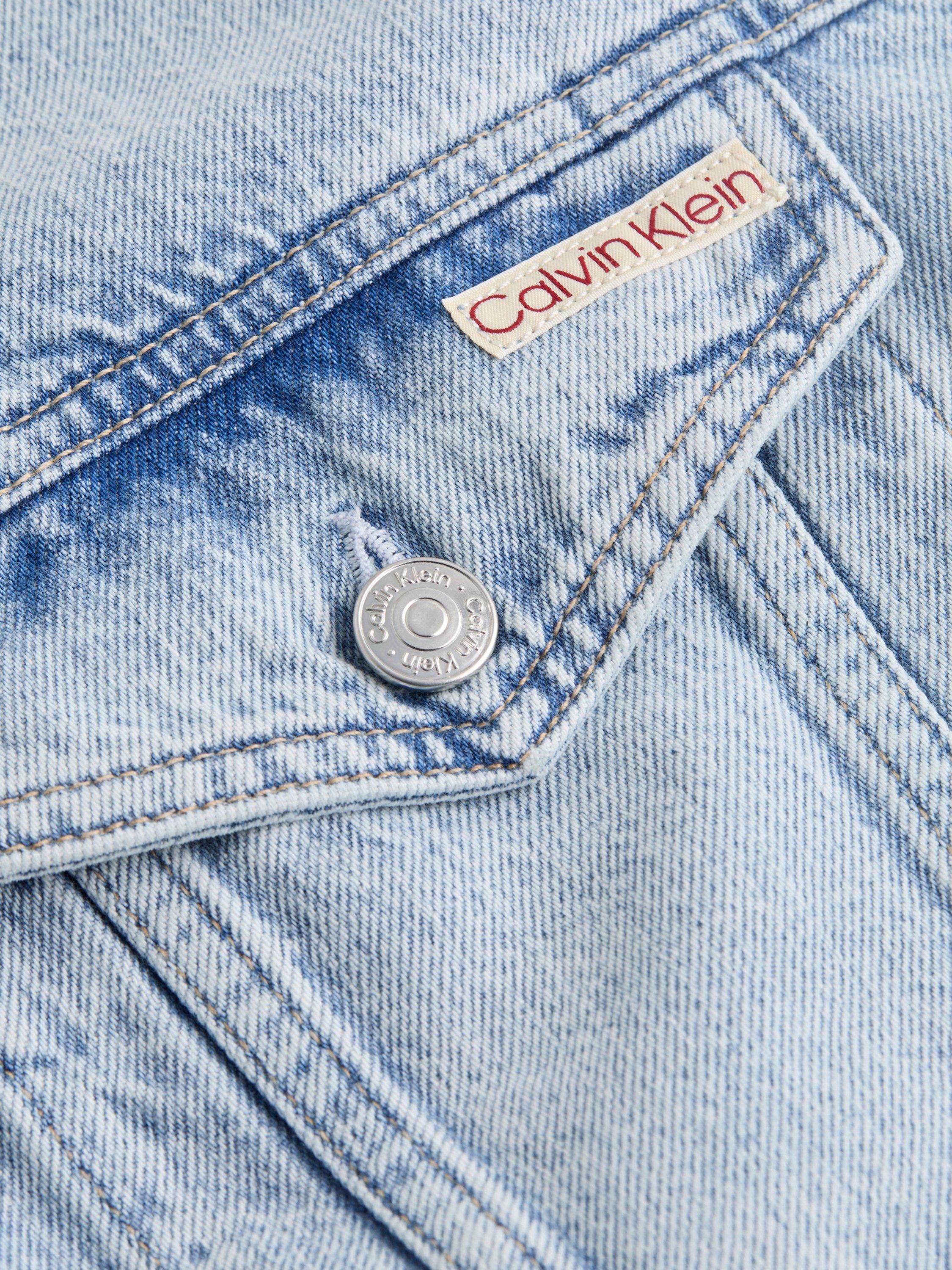Product image 5 of 7, which shows Calvin Klein Boxy Denim Jacket, Denim Light, XS