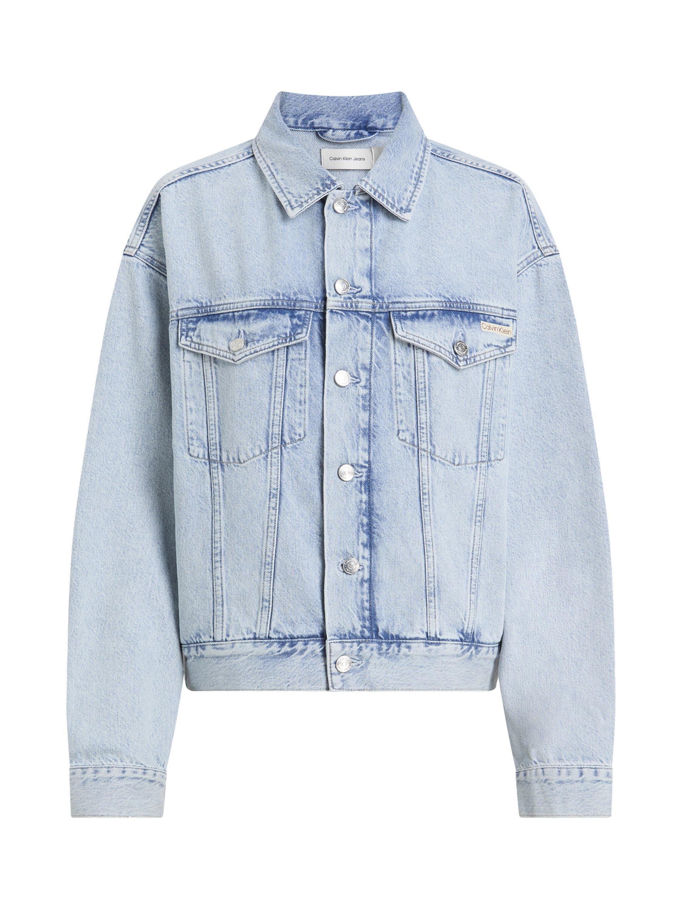 Product image 6 of 7, which shows Calvin Klein Boxy Denim Jacket, Denim Light, XS