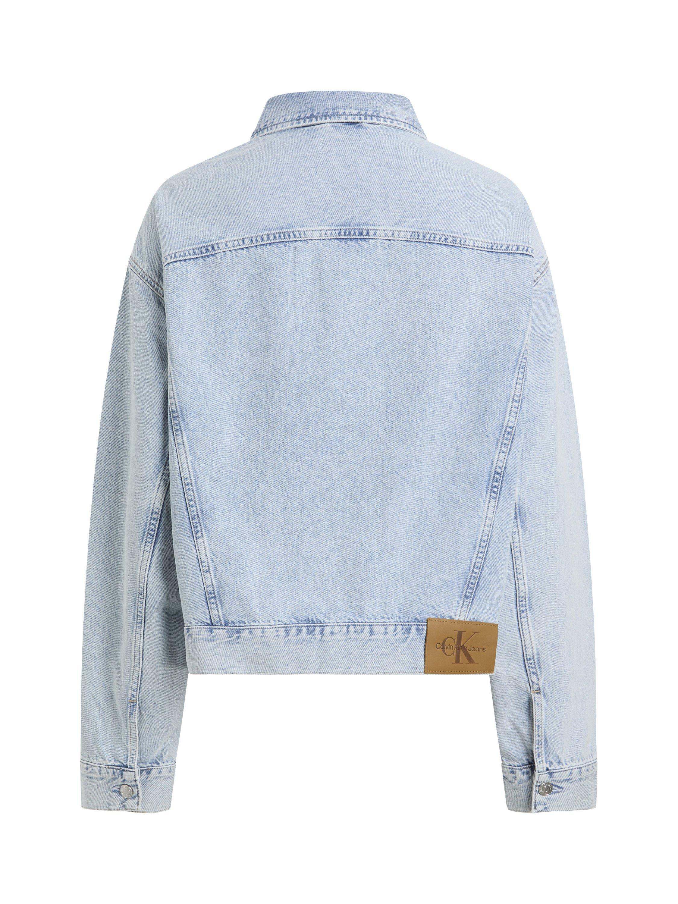 Product image 7 of 7, which shows Calvin Klein Boxy Denim Jacket, Denim Light, XS