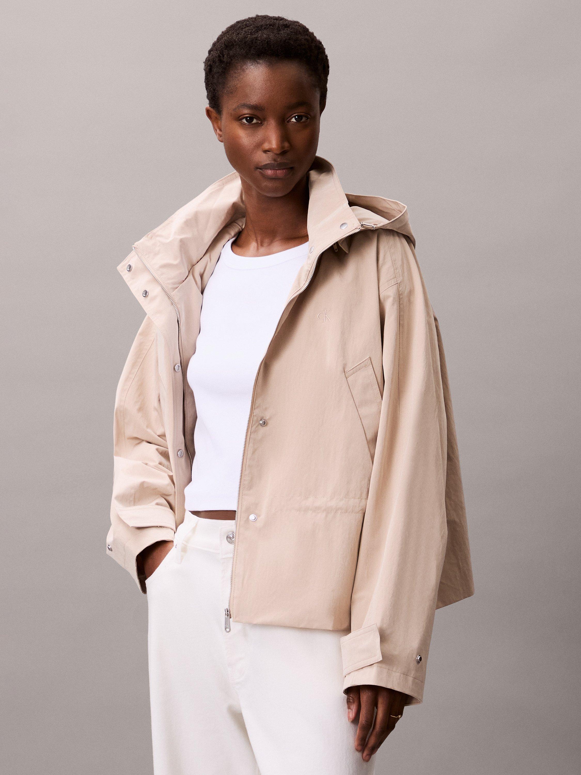 Product image 1 of 6, which shows Calvin Klein Toggle Waisted Jacket, Humus, XS