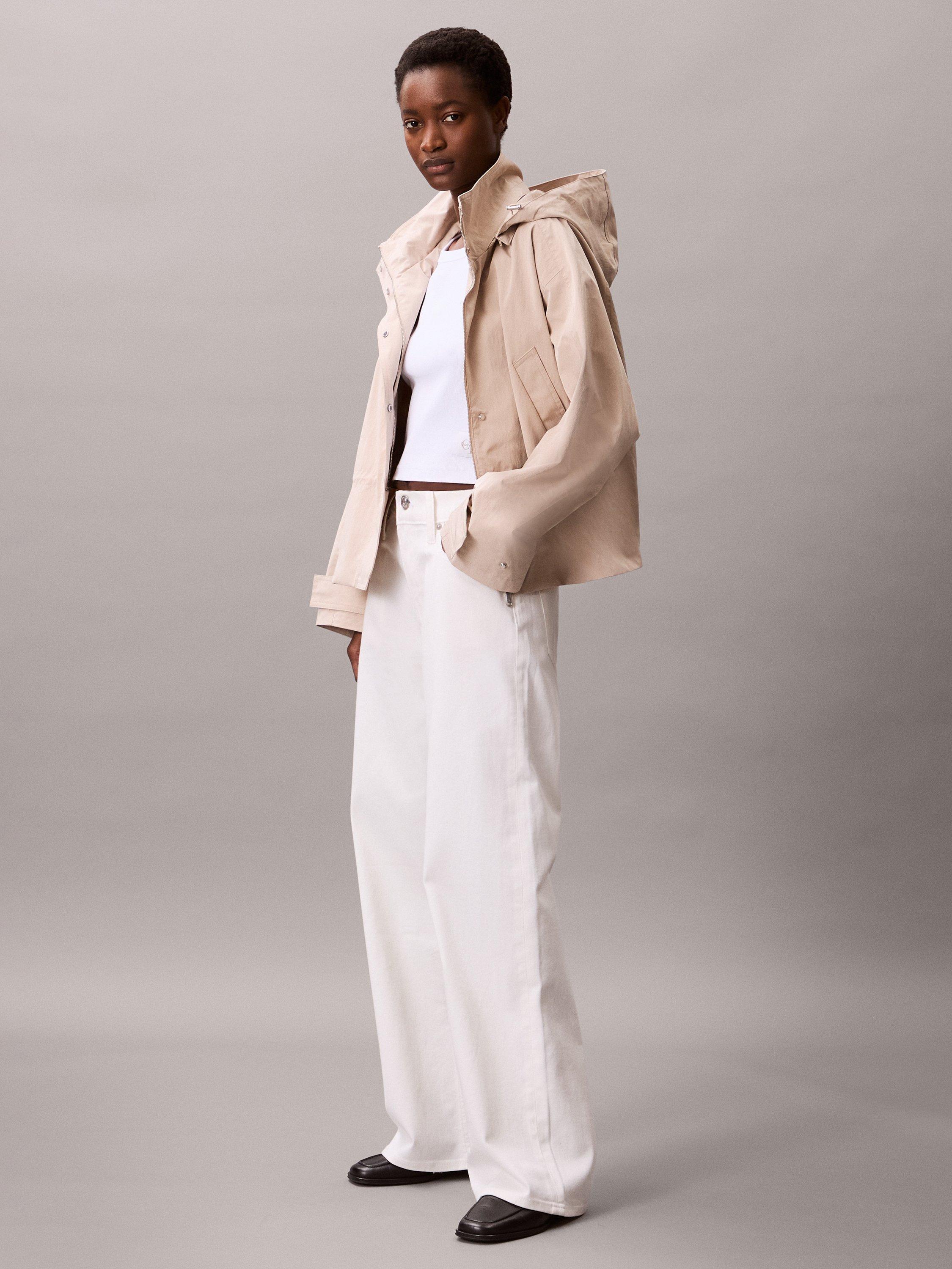 Product image 3 of 6, which shows Calvin Klein Toggle Waisted Jacket, Humus, XS