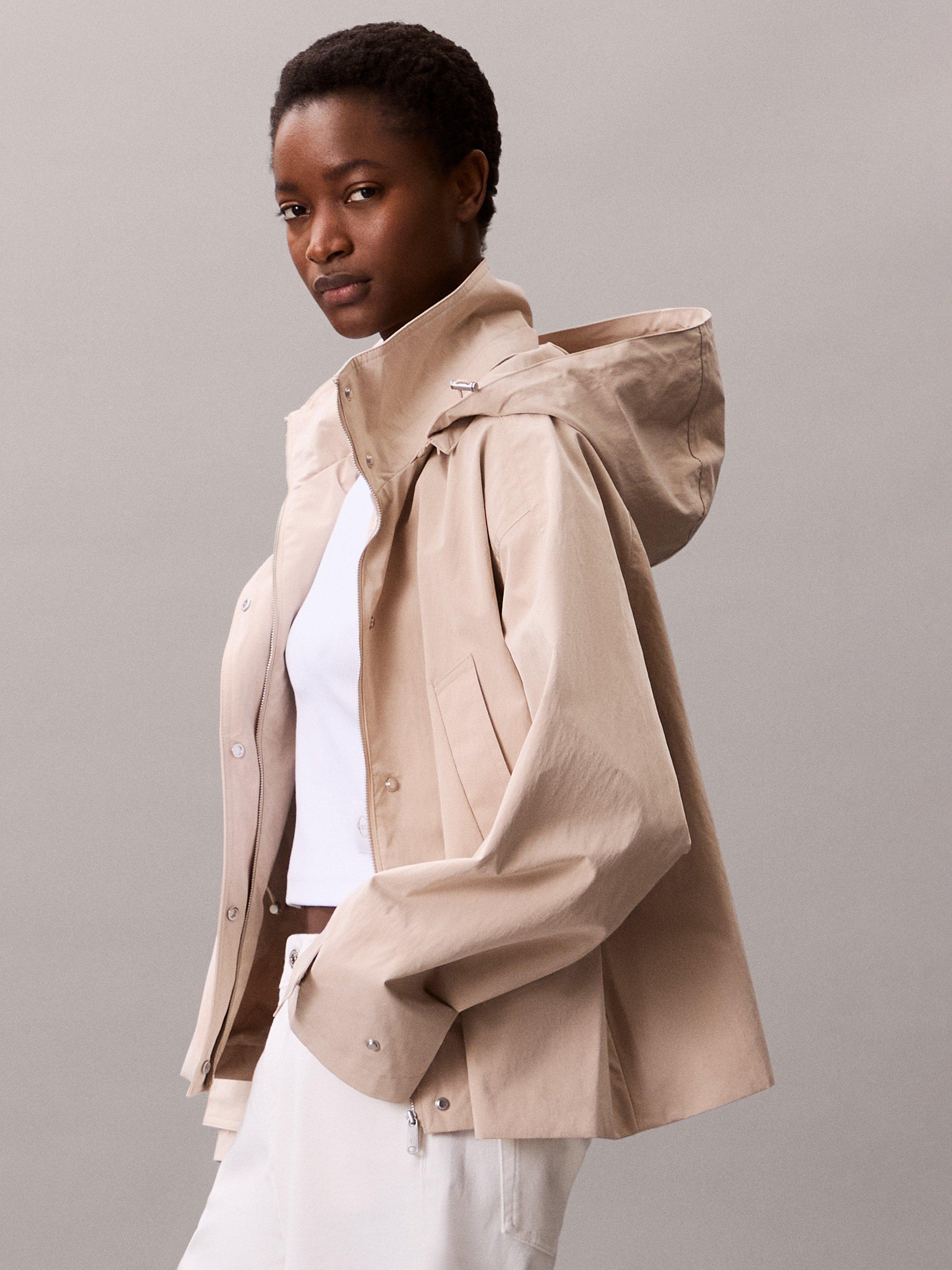 Product image 5 of 6, which shows Calvin Klein Toggle Waisted Jacket, Humus, XS