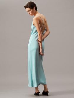 Calvin Klein Crepe Cross Back Dress, Ether - view 2, Ether