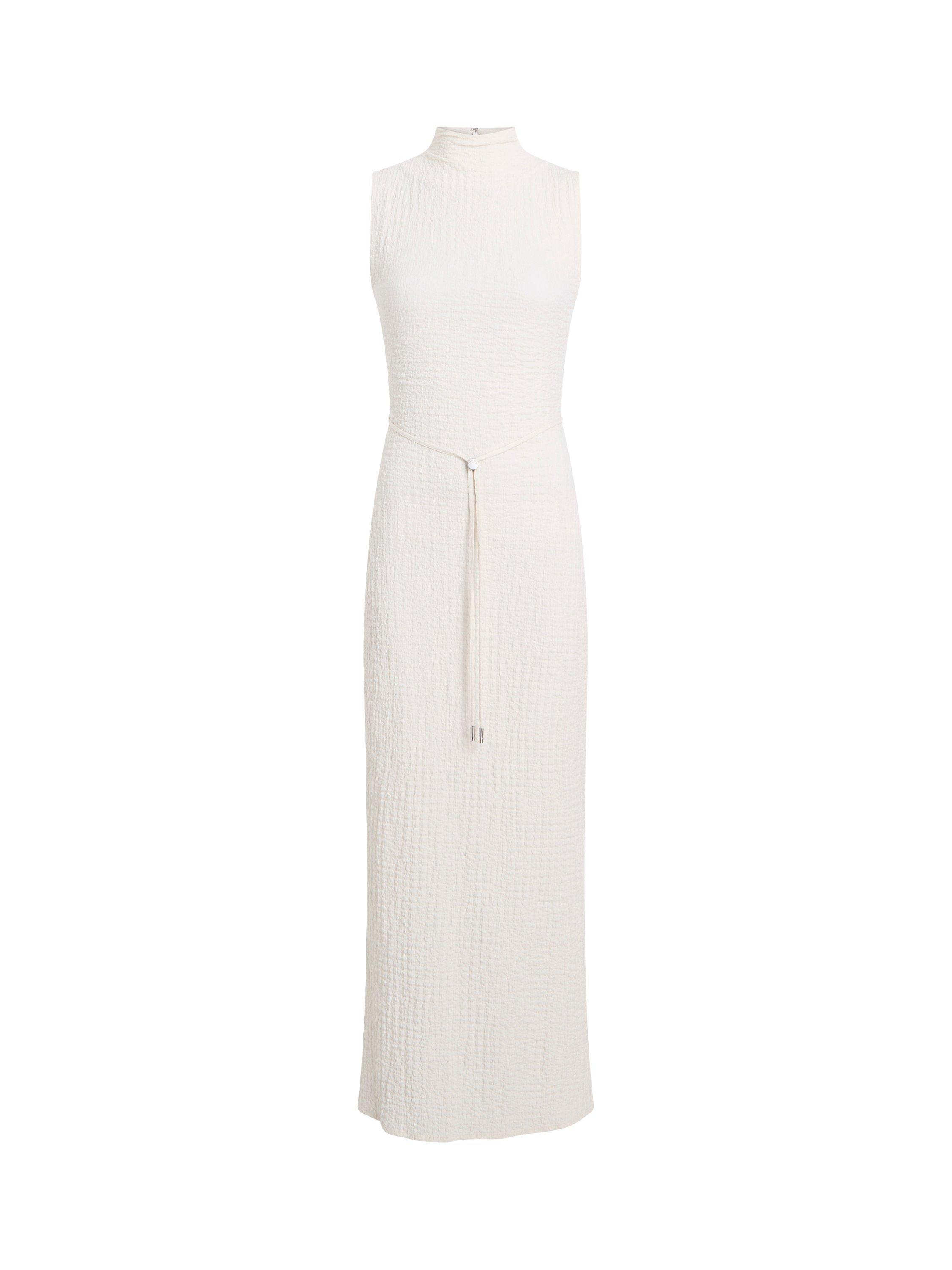 Product image 6 of 8, which shows Calvin Klein Crinkle Jersey Maxi Dress, Tofu, XS