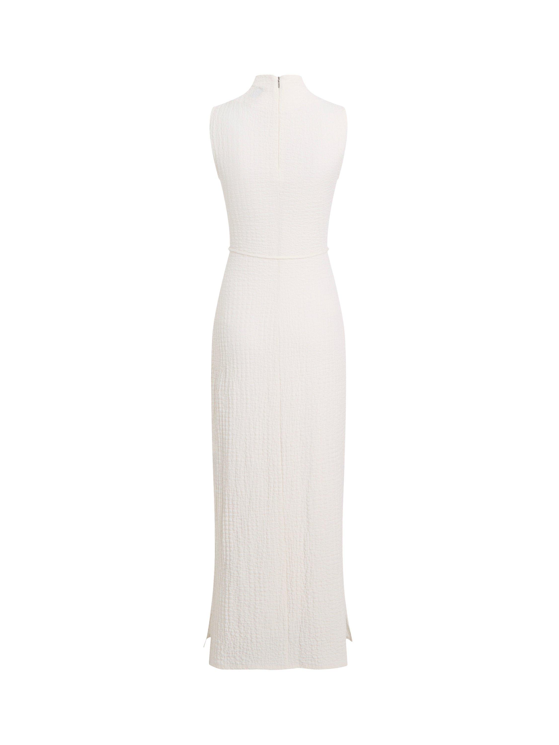 Product image 7 of 8, which shows Calvin Klein Crinkle Jersey Maxi Dress, Tofu, XS