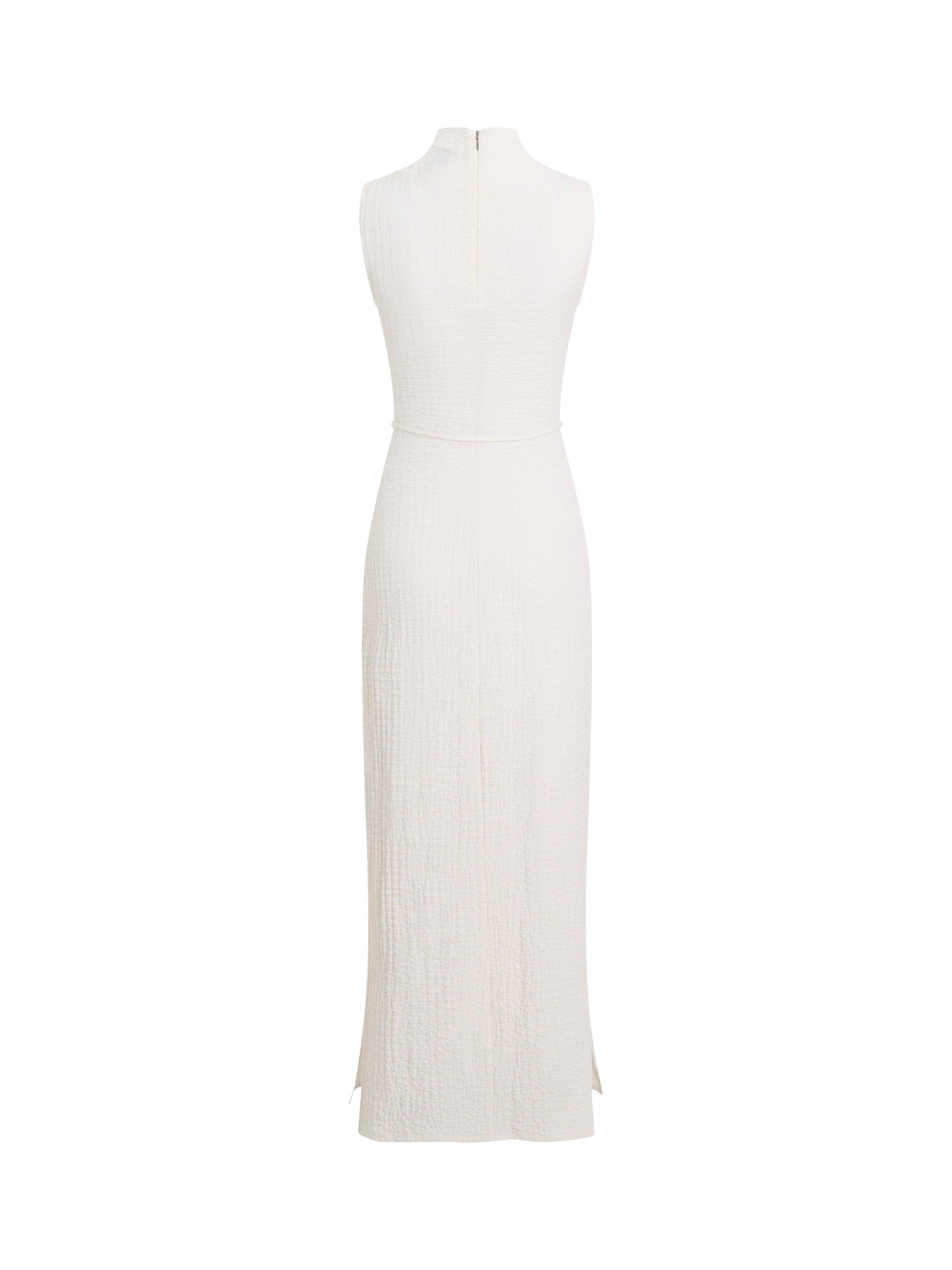 Product image 8 of 8, which shows Calvin Klein Crinkle Jersey Maxi Dress, Tofu, XS