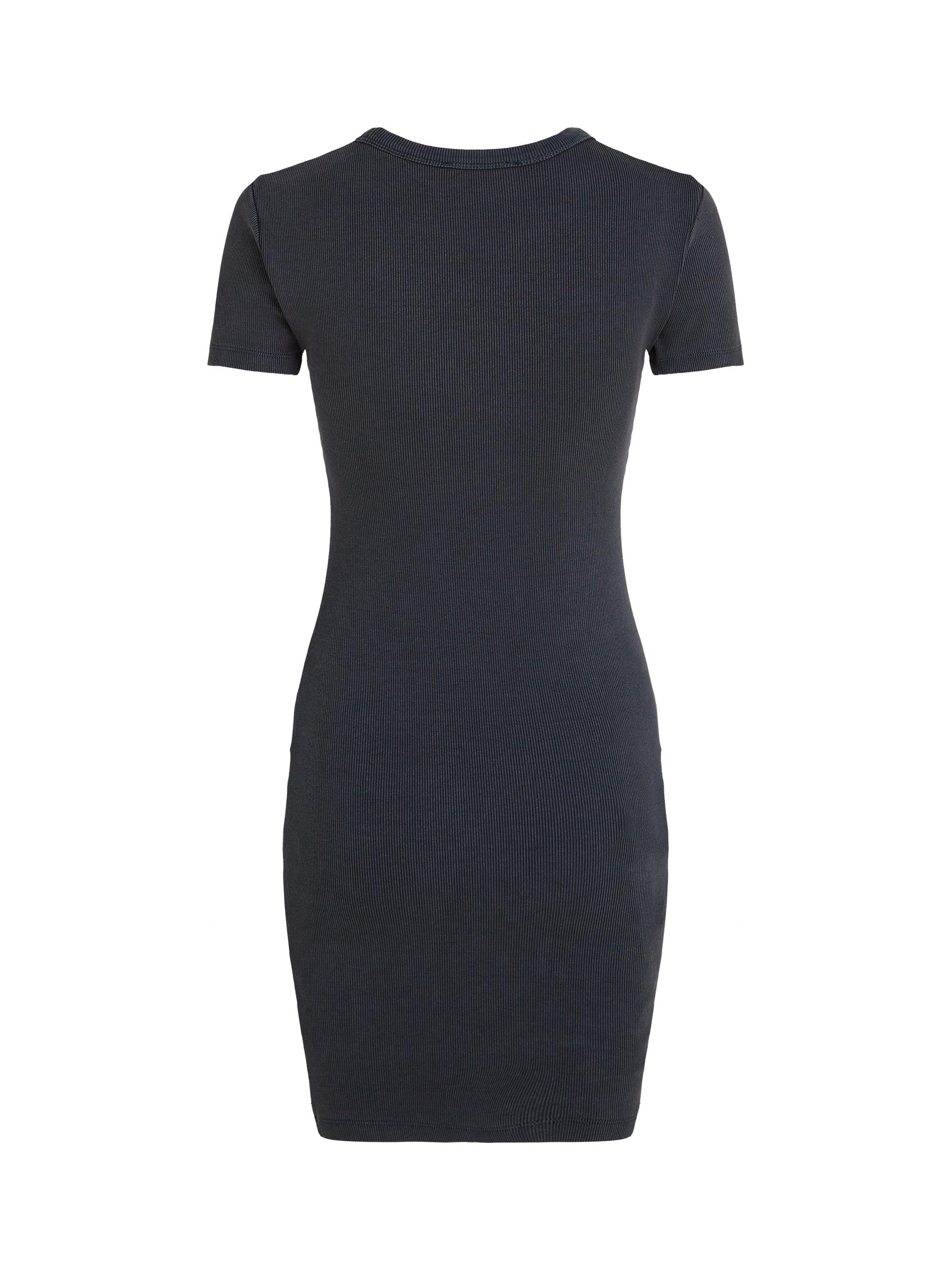 Product image 6 of 6, which shows Calvin Klein Ribbed Bodycon Dress, Washed Black, S