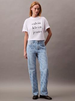 Calvin Klein Signature 90's Logo Jeans, Light Billboard, Light Billboard