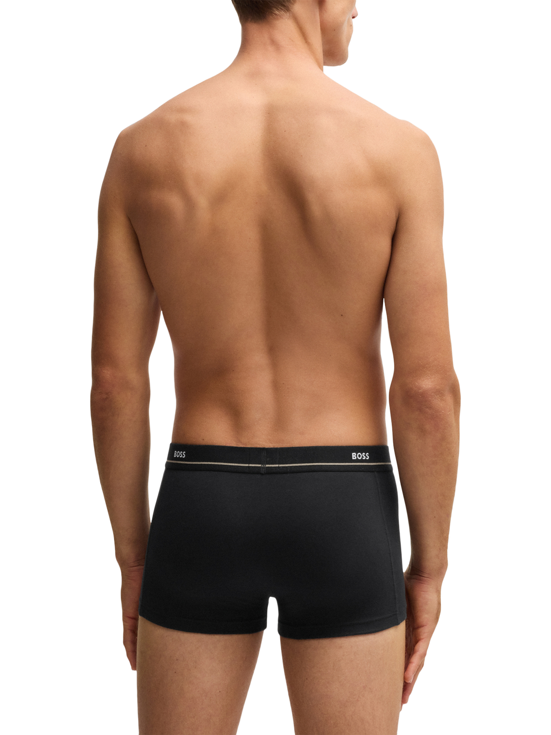 Product image 3 of 7, which shows BOSS Stretch Cotton Logo Waistband Trunks, Pack of 5, Multi, L