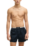 HUGO BOSS BOSS Logo Cotton Boxer Shorts, Pack of 2