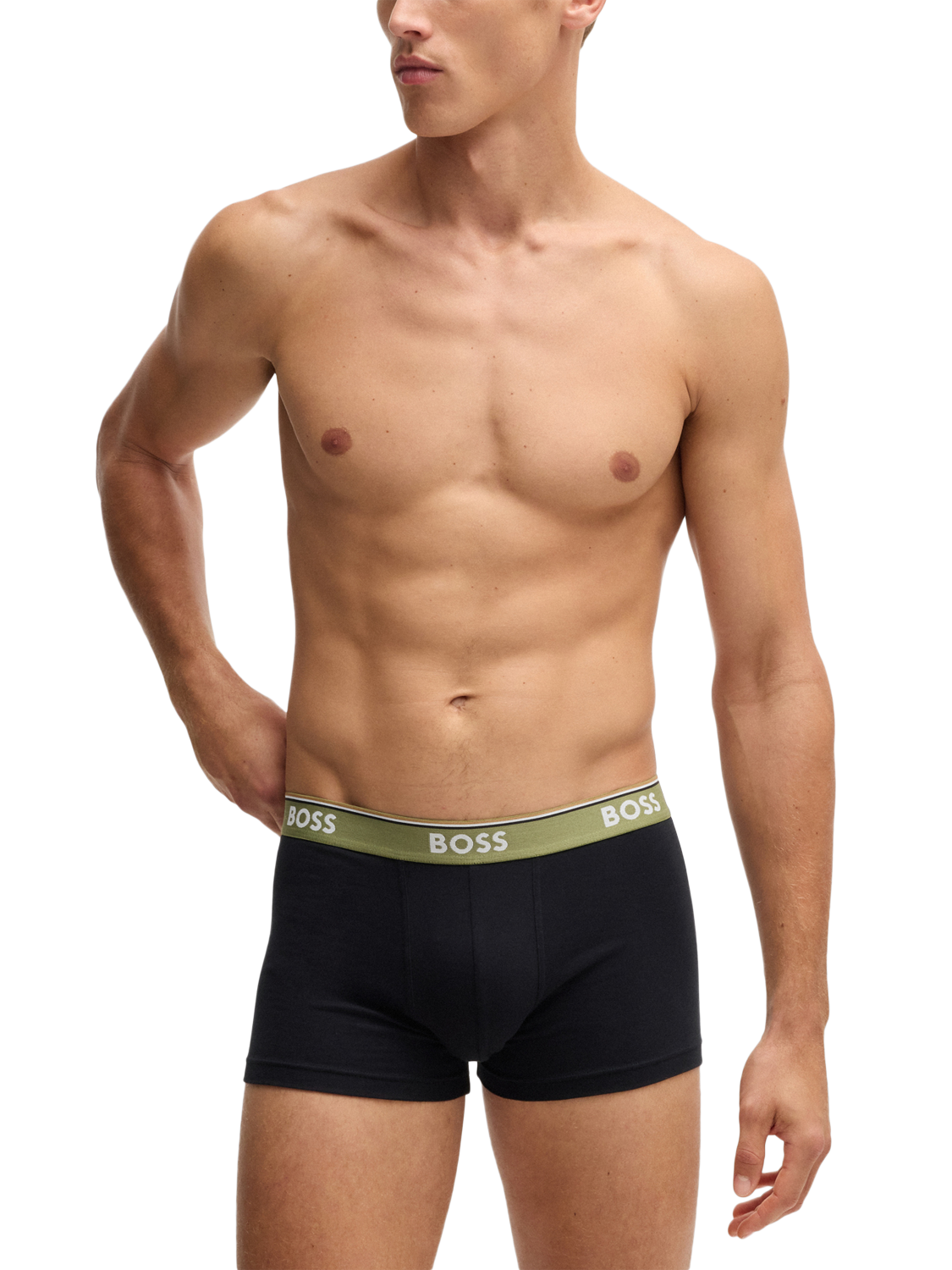 Product image 2 of 7, which shows BOSS Cotton Blend Trunks, Pack of 3, Multi, M